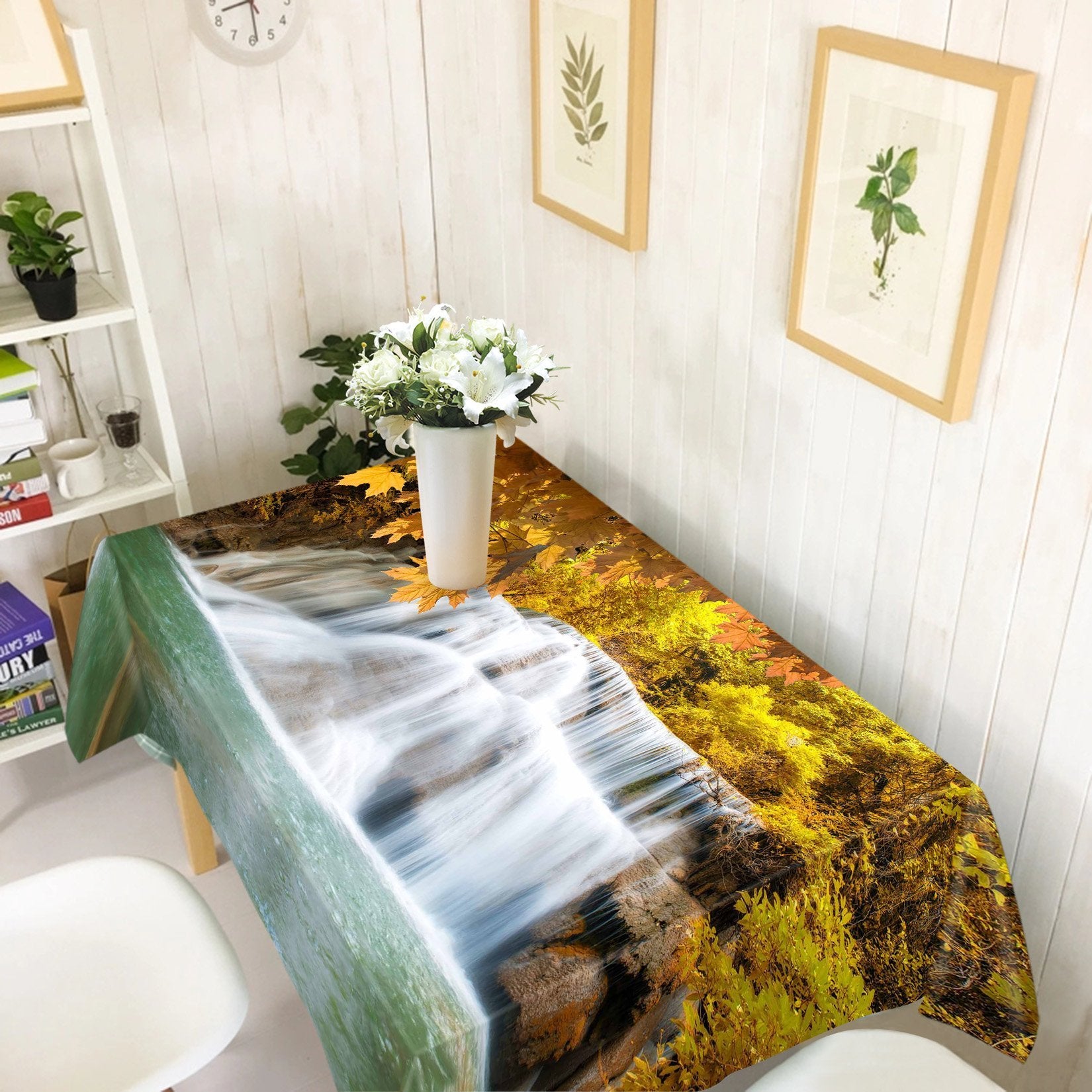 3D Forest Waterfall 639 Tablecloths Wallpaper AJ Wallpaper 