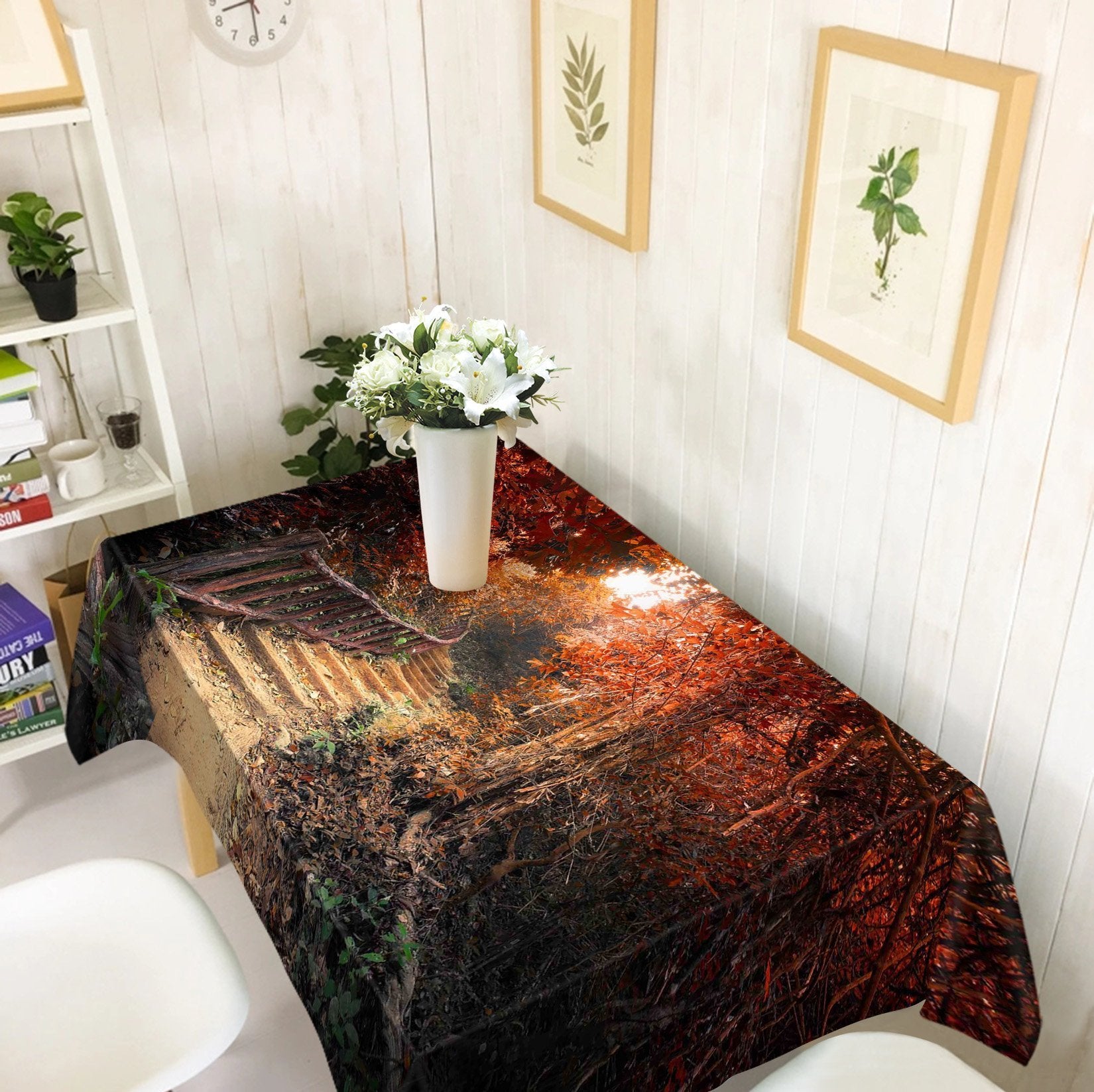 3D Forest Stairway 464 Tablecloths Wallpaper AJ Wallpaper 