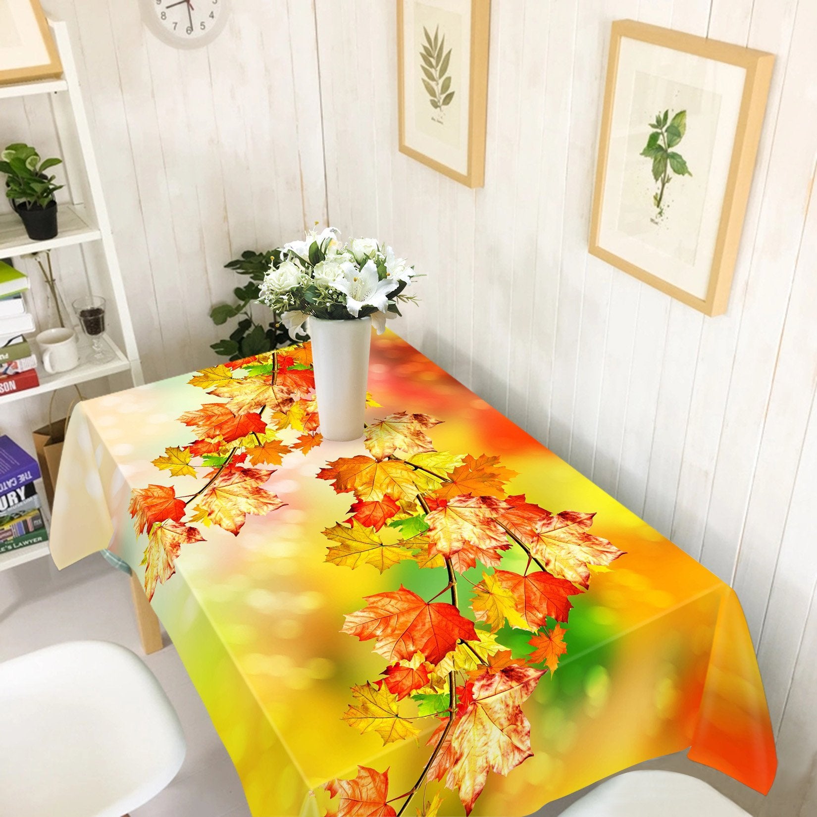 3D Bright Maple Leaves 638 Tablecloths Wallpaper AJ Wallpaper 