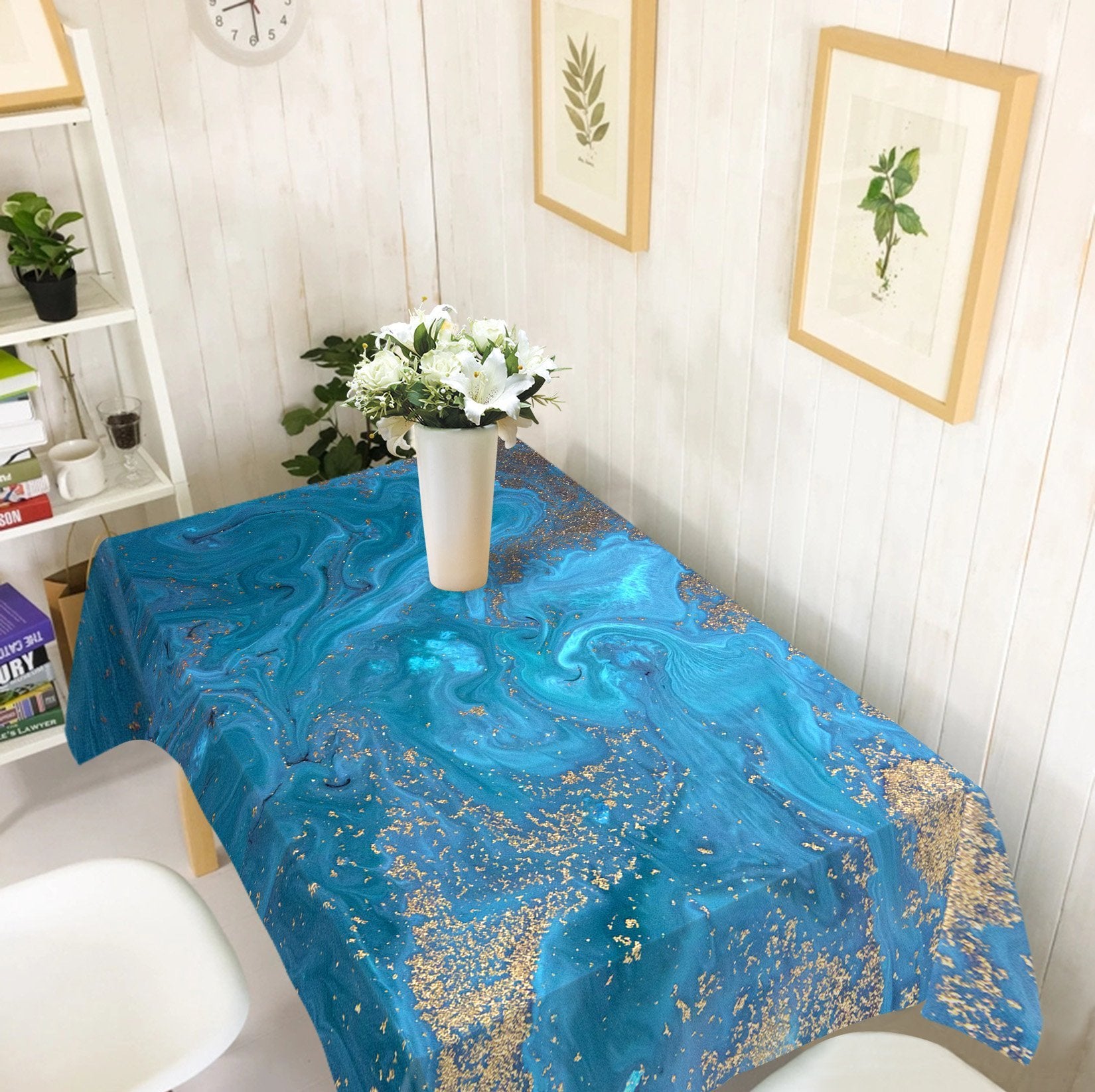 3D Abstract Blue Turbulent Flow 21 Tablecloths Wallpaper AJ Wallpaper 