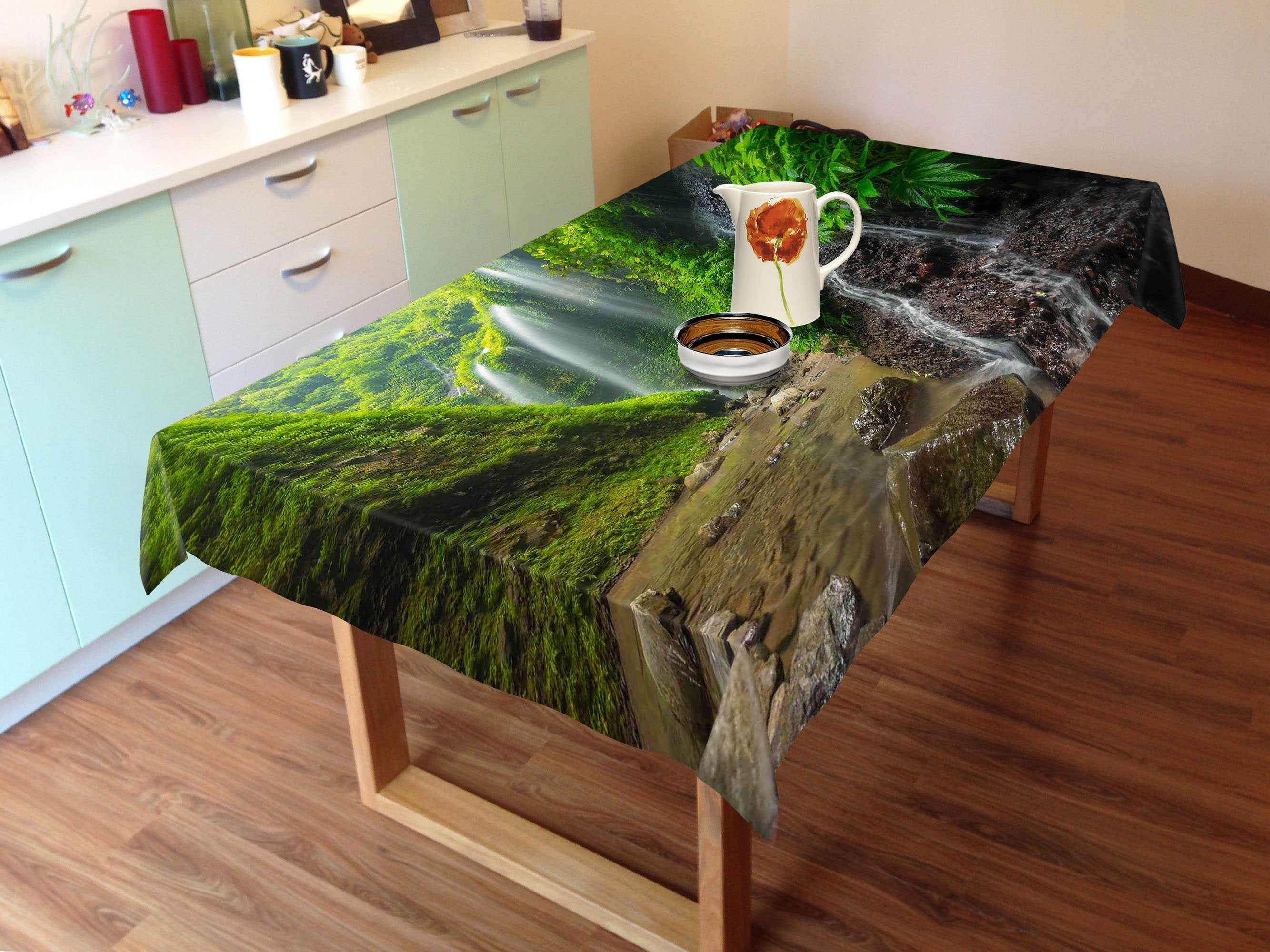 3D Fresh Waterfalls 3 Tablecloths Wallpaper AJ Wallpaper 
