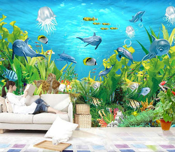 3D Marine Organisms Sea Dolphin Fish1 Wallpaper AJ Wallpaper 1 