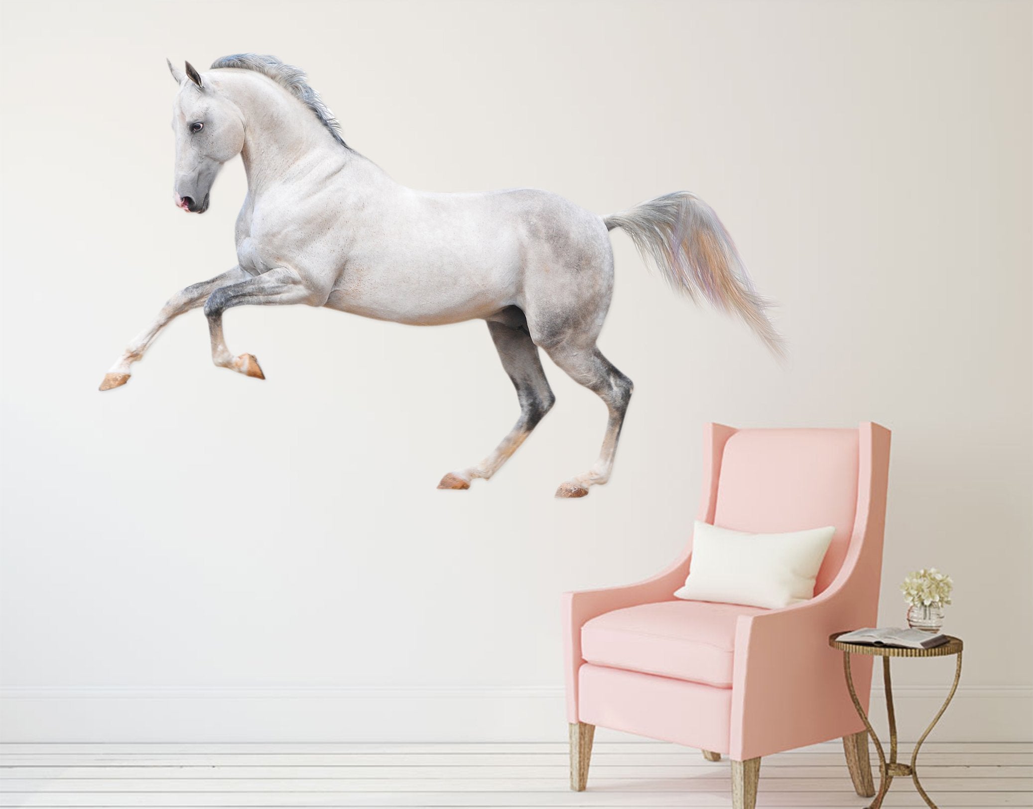 3D Horse Lifting Leg 077 Animals Wall Stickers Wallpaper AJ Wallpaper 