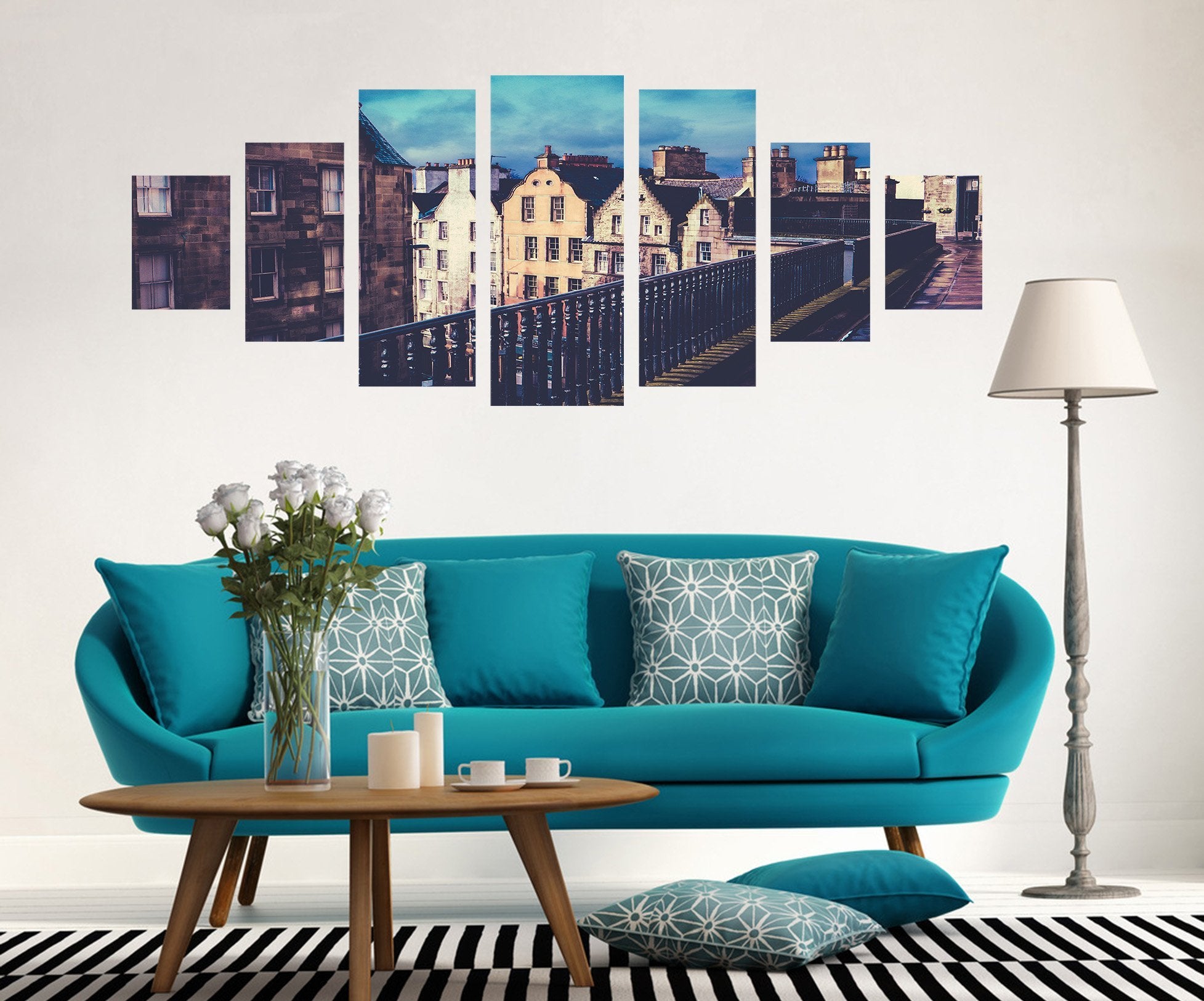 3D Building Railings 163 Unframed Print Wallpaper Wallpaper AJ Wallpaper 