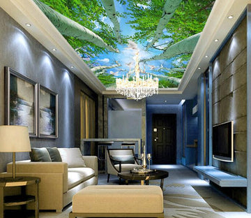 Lush Green Trees And Dove Blue Sky 3 Wallpaper AJ Wallpaper 1 