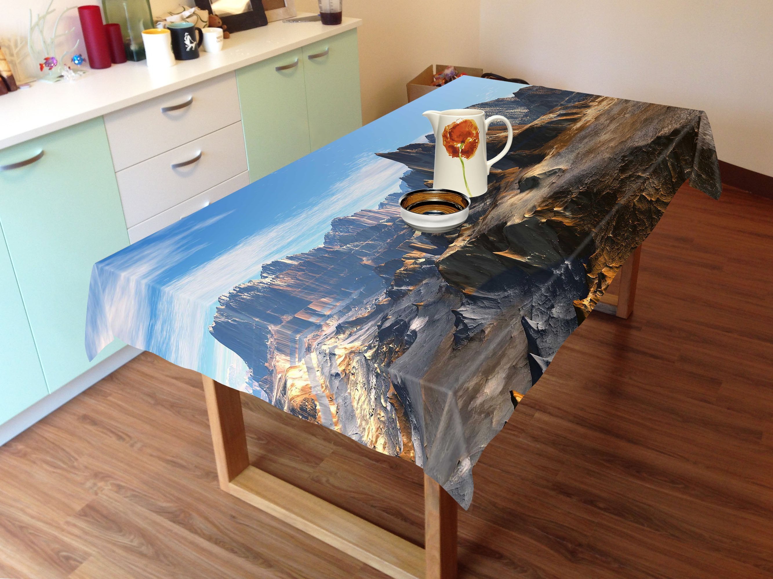 3D Bare Mountains 708 Tablecloths Wallpaper AJ Wallpaper 