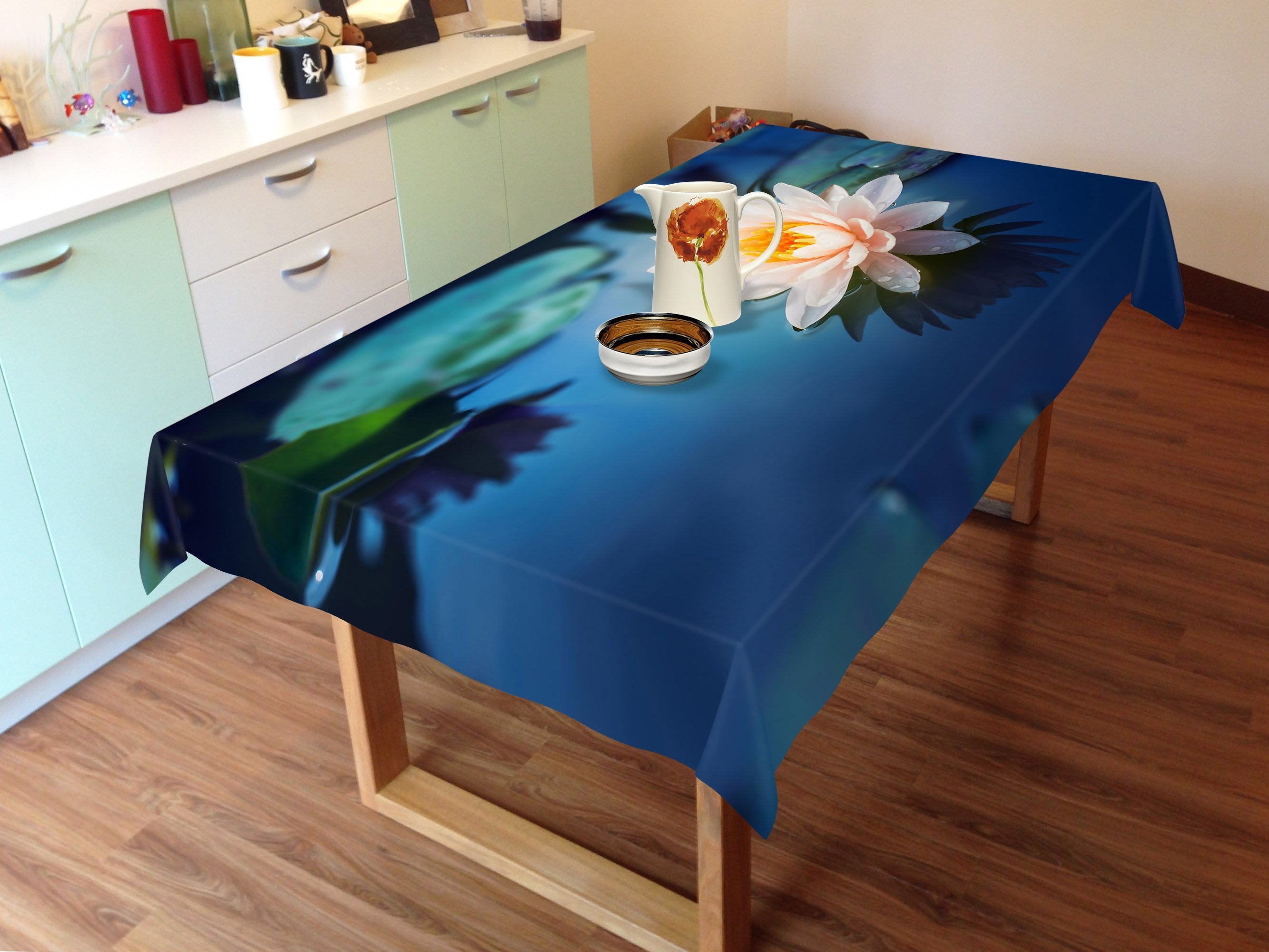 3D Pure Water Lily 667 Tablecloths Wallpaper AJ Wallpaper 