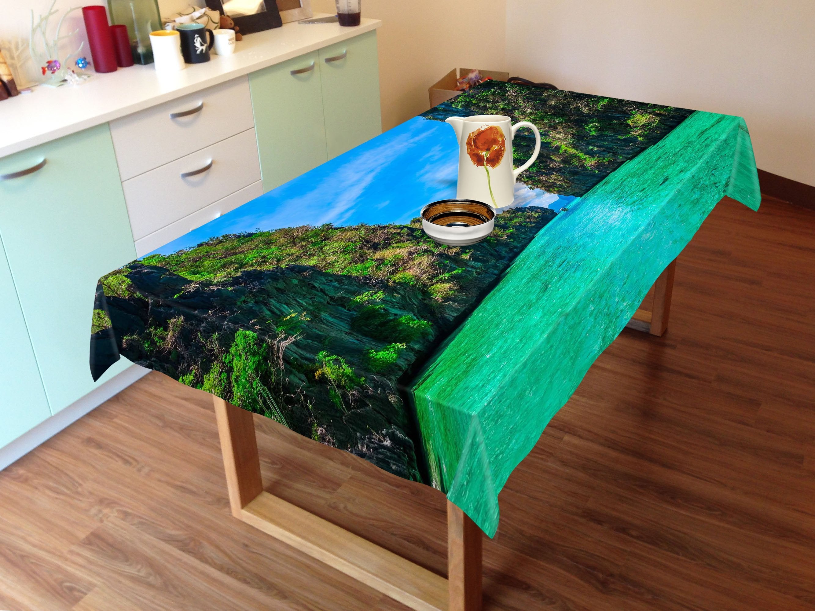 3D Mountain River 567 Tablecloths Wallpaper AJ Wallpaper 