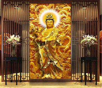 3D Golden Buddha Wallpaper AJ Wallpaper 1 