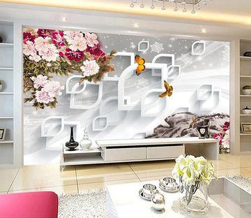 3D Butterfly flower bloom Wallpaper AJ Wallpaper 1 