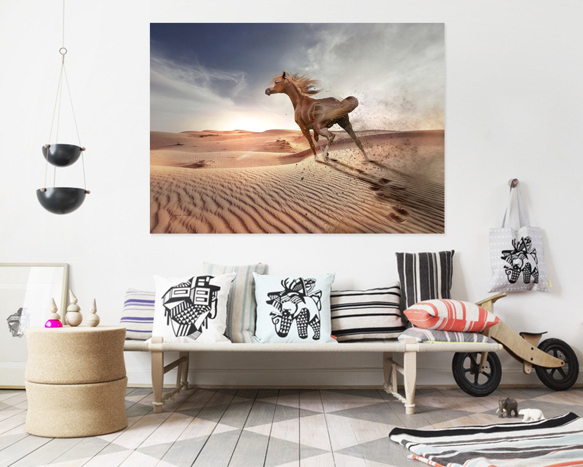 3D Desert Horse 44 Animal Wall Stickers Wallpaper AJ Wallpaper 2 