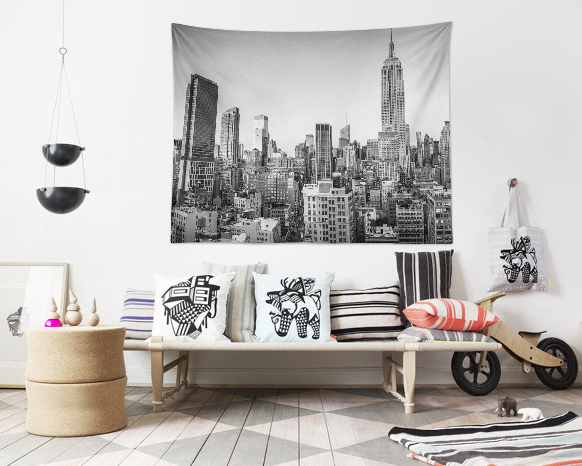 3D Grey High Building 116103 Assaf Frank Tapestry Hanging Cloth Hang