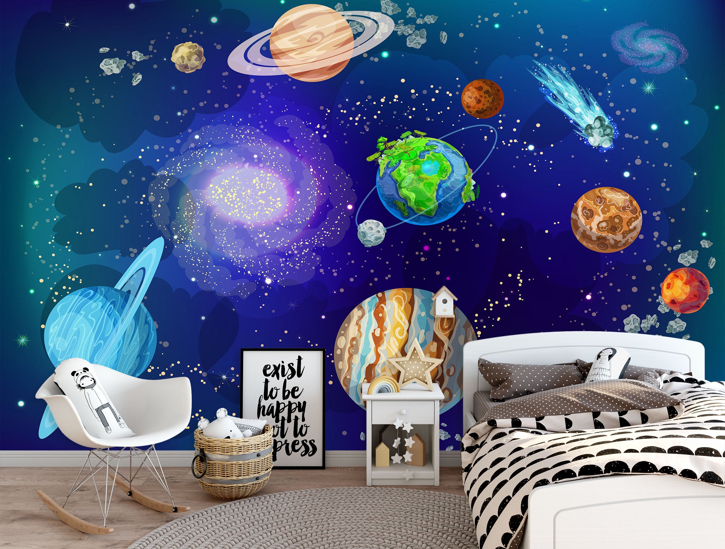 3D Starry Planet 57066 Wall Murals