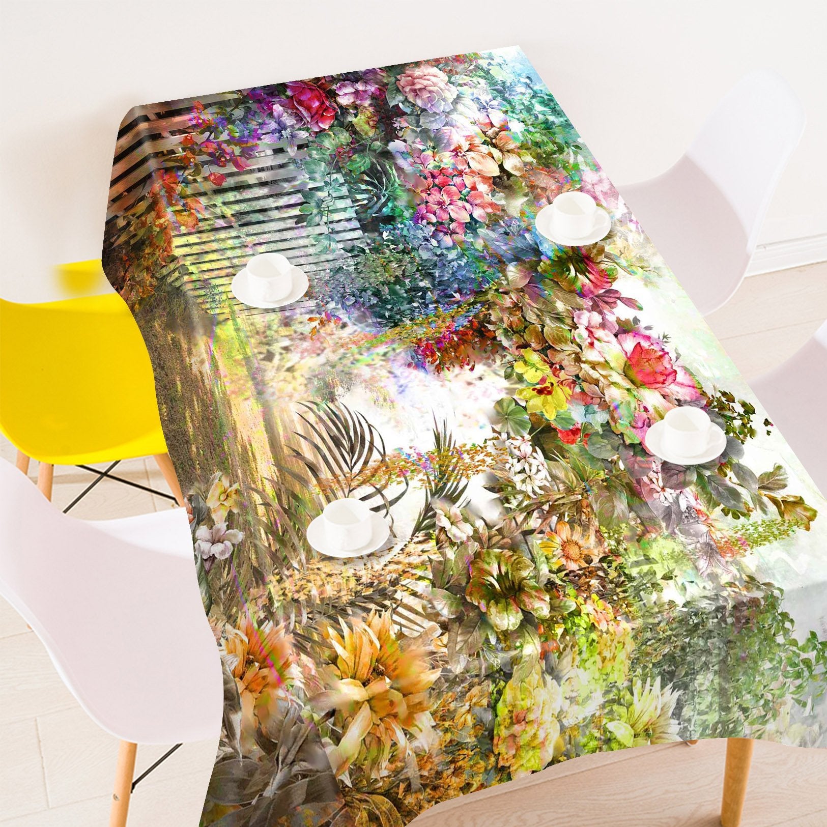 3D Colorful Flowers 546 Tablecloths Wallpaper AJ Wallpaper 