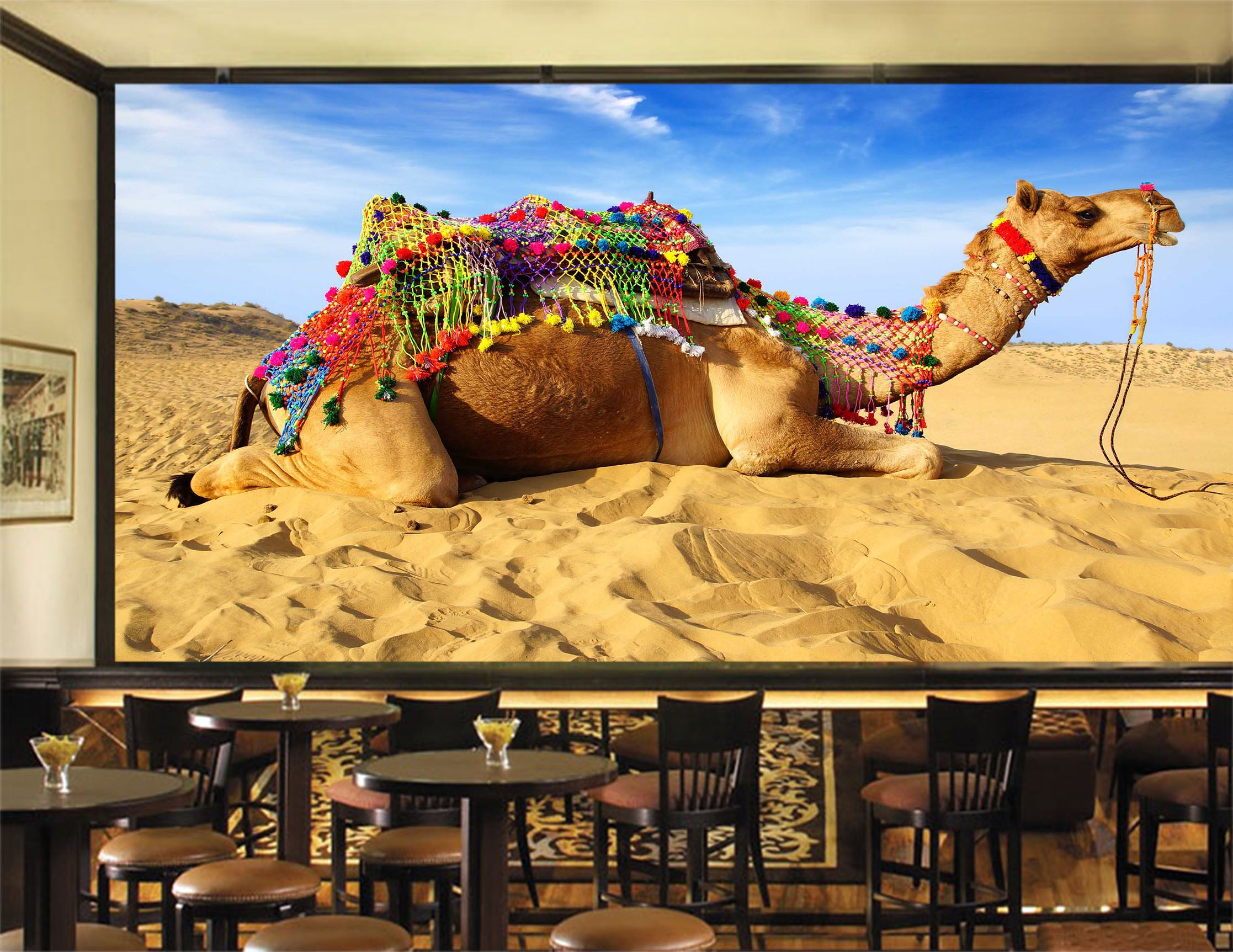 3D Desert Camel 1053 Wall Murals