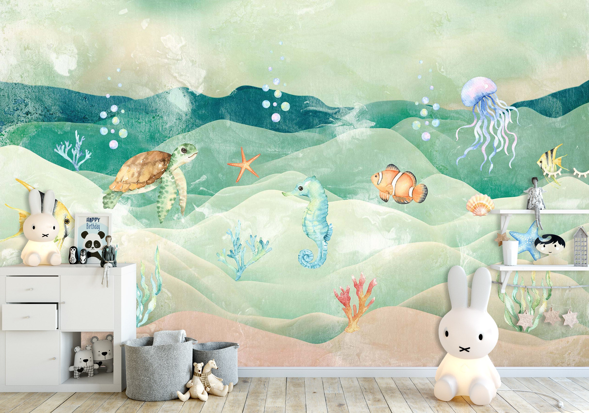 3D Undersea Animals 1435 Wall Murals