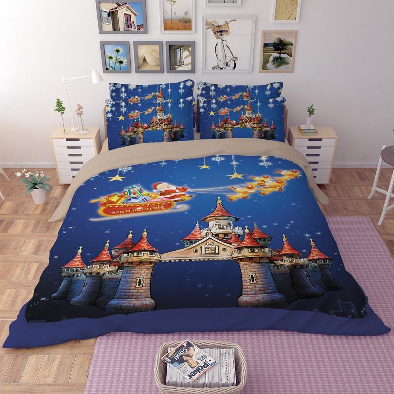 3D Christmas Castle 033 Bed Pillowcases Quilt Wallpaper AJ Wallpaper 