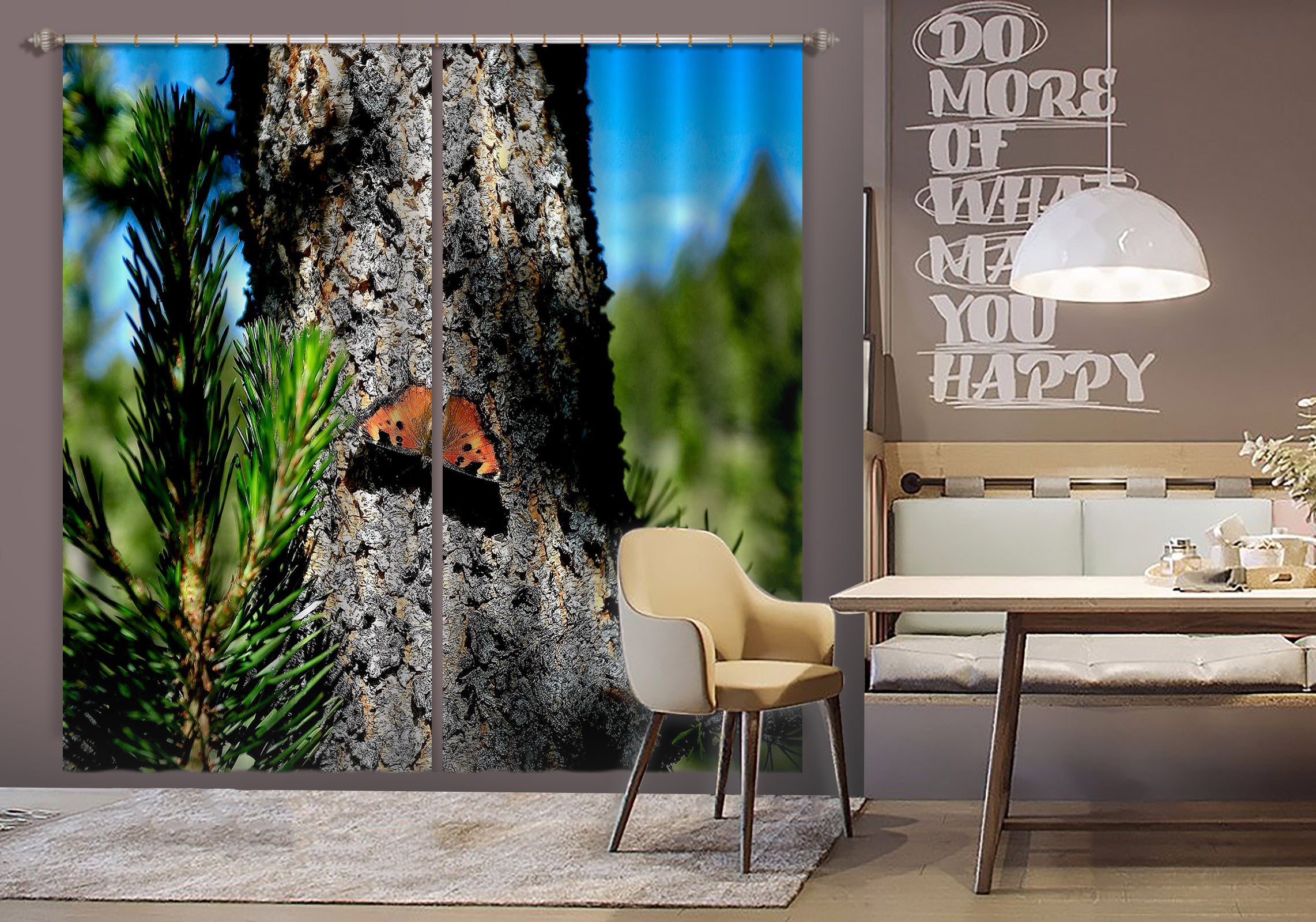 3D Alpine Butterfly 62134 Kathy Barefield Curtain Curtains Drapes