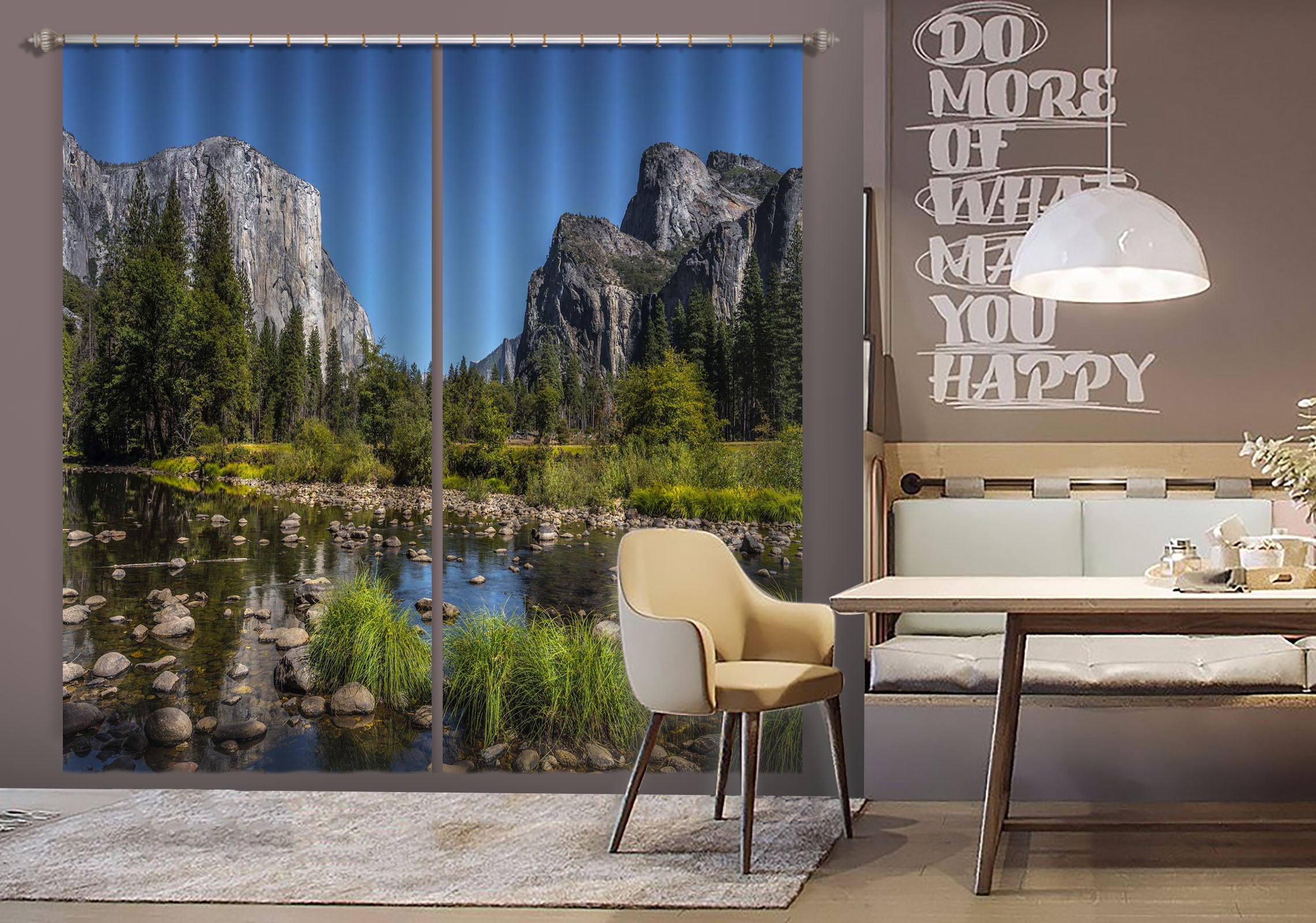 3D Forest Lake 188 Marco Carmassi Curtain Curtains Drapes