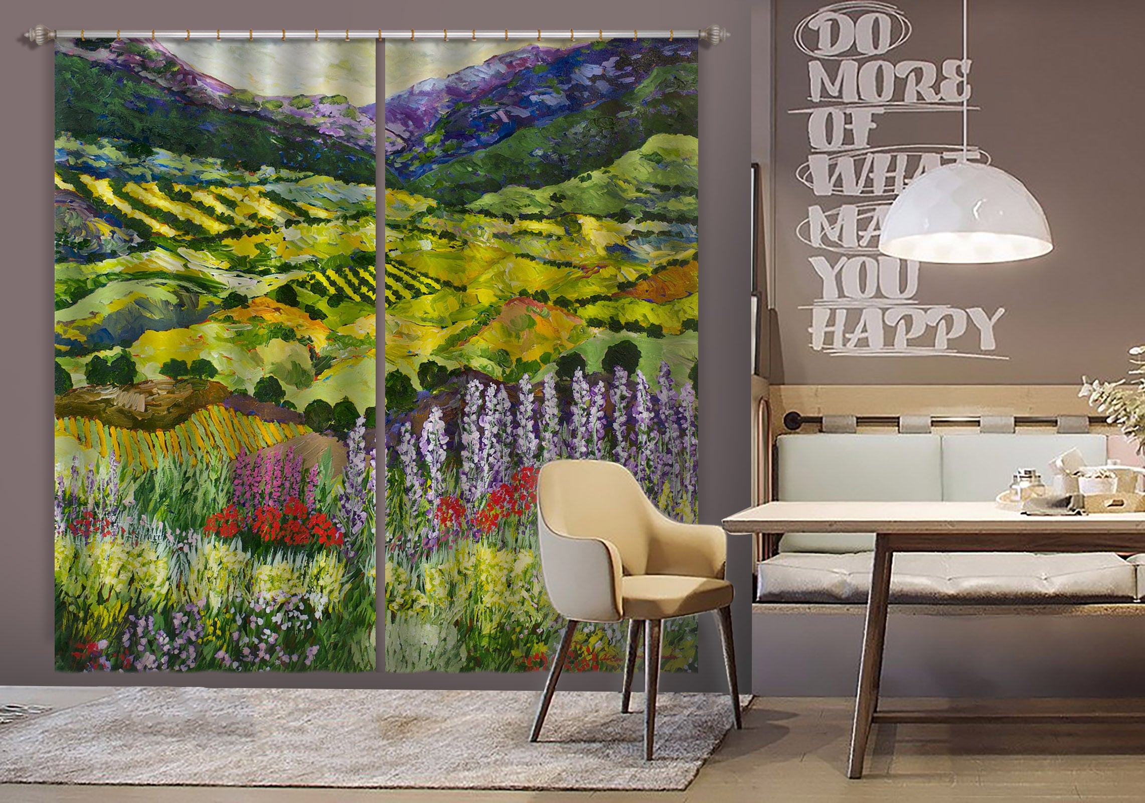 3D Valley Blossoms 168 Allan P. Friedlander Curtain Curtains Drapes