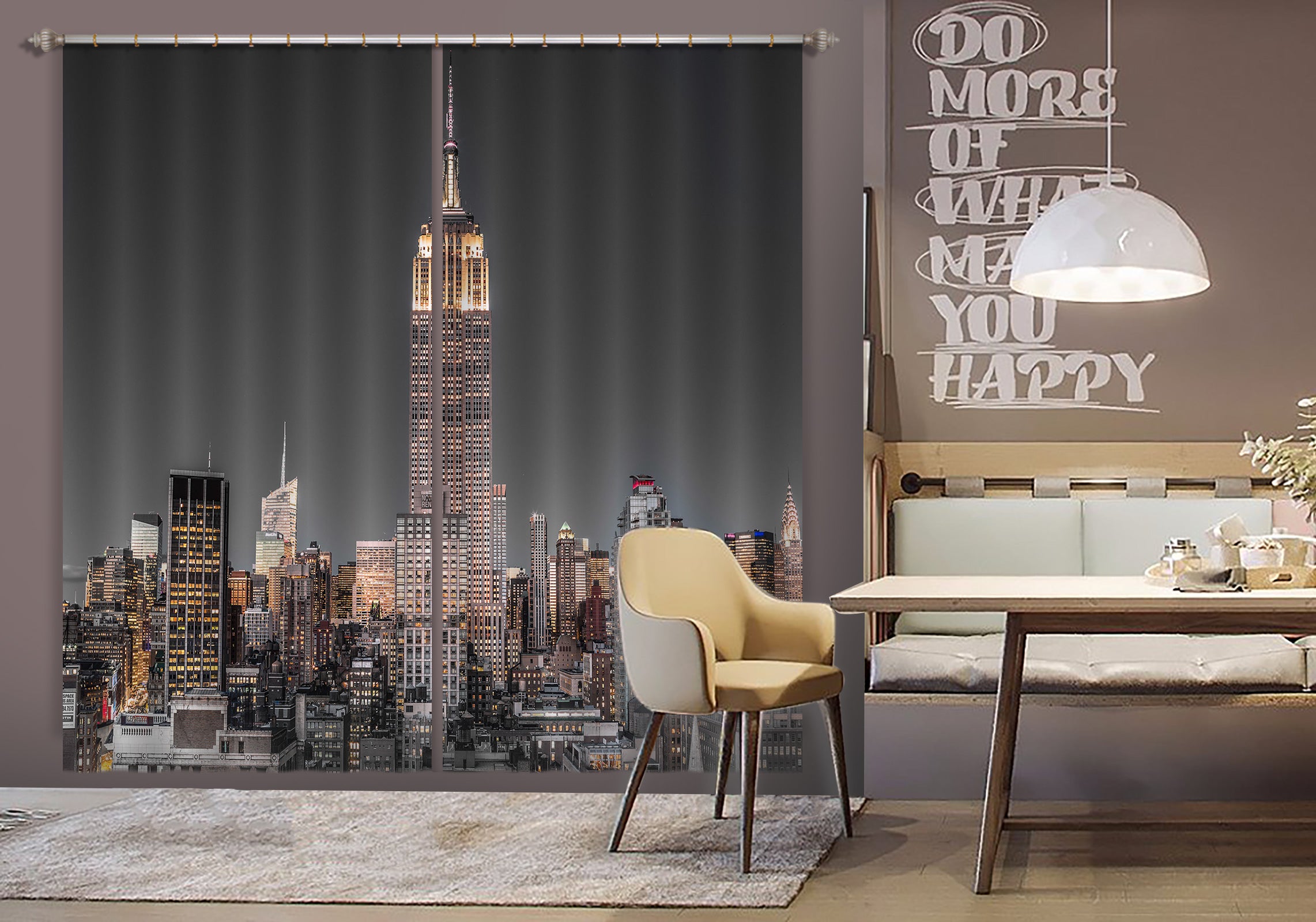 3D Night Building 019 Assaf Frank Curtain Curtains Drapes