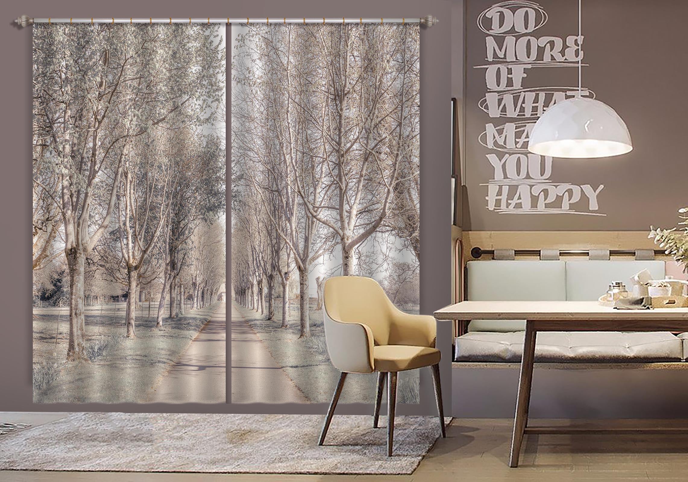 3D Tree Meadow 6385 Assaf Frank Curtain Curtains Drapes