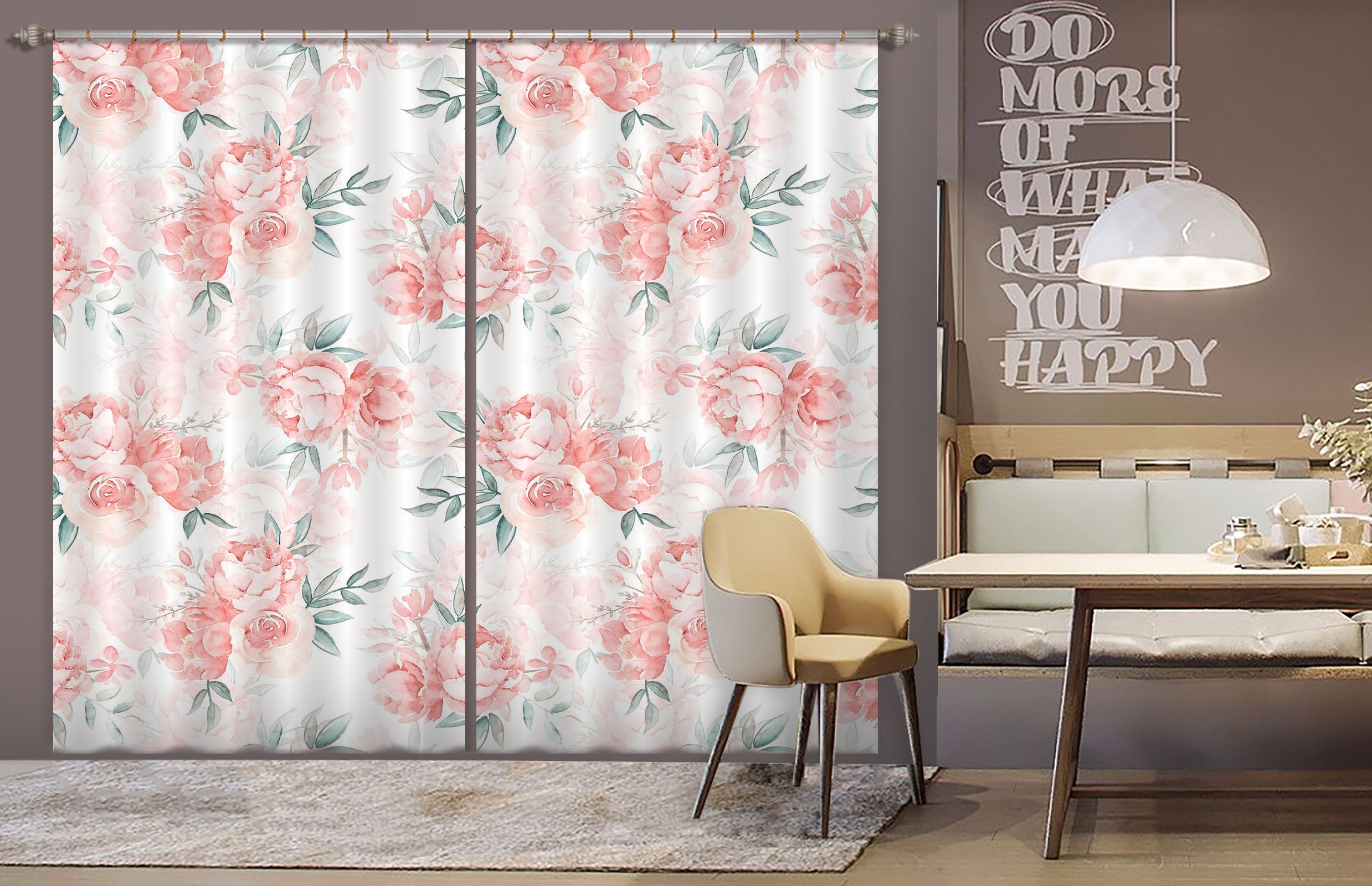3D Peony Pattern 249 Uta Naumann Curtain Curtains Drapes