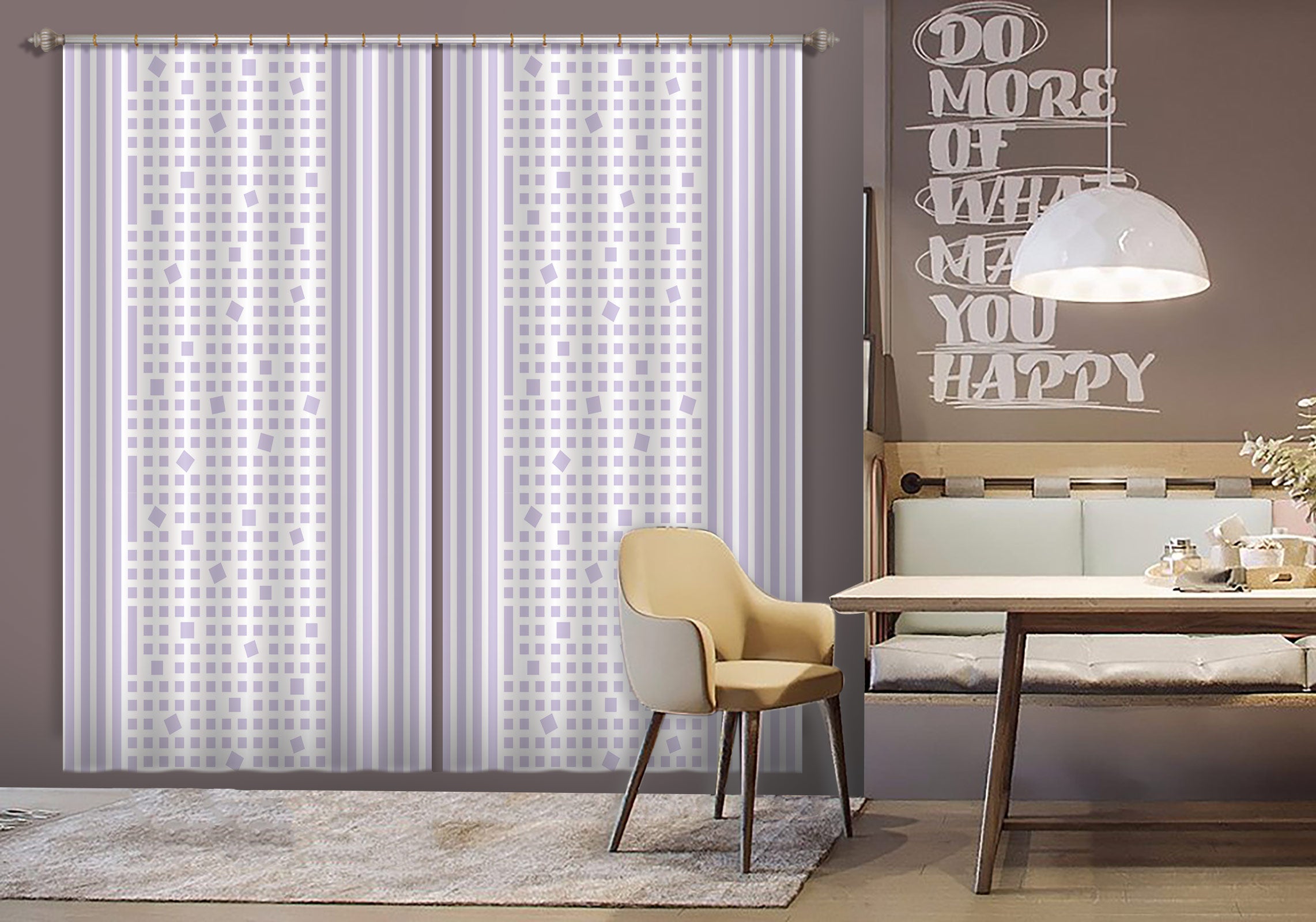 3D Light Purple Pattern 98121 Kasumi Loffler Curtain Curtains Drapes