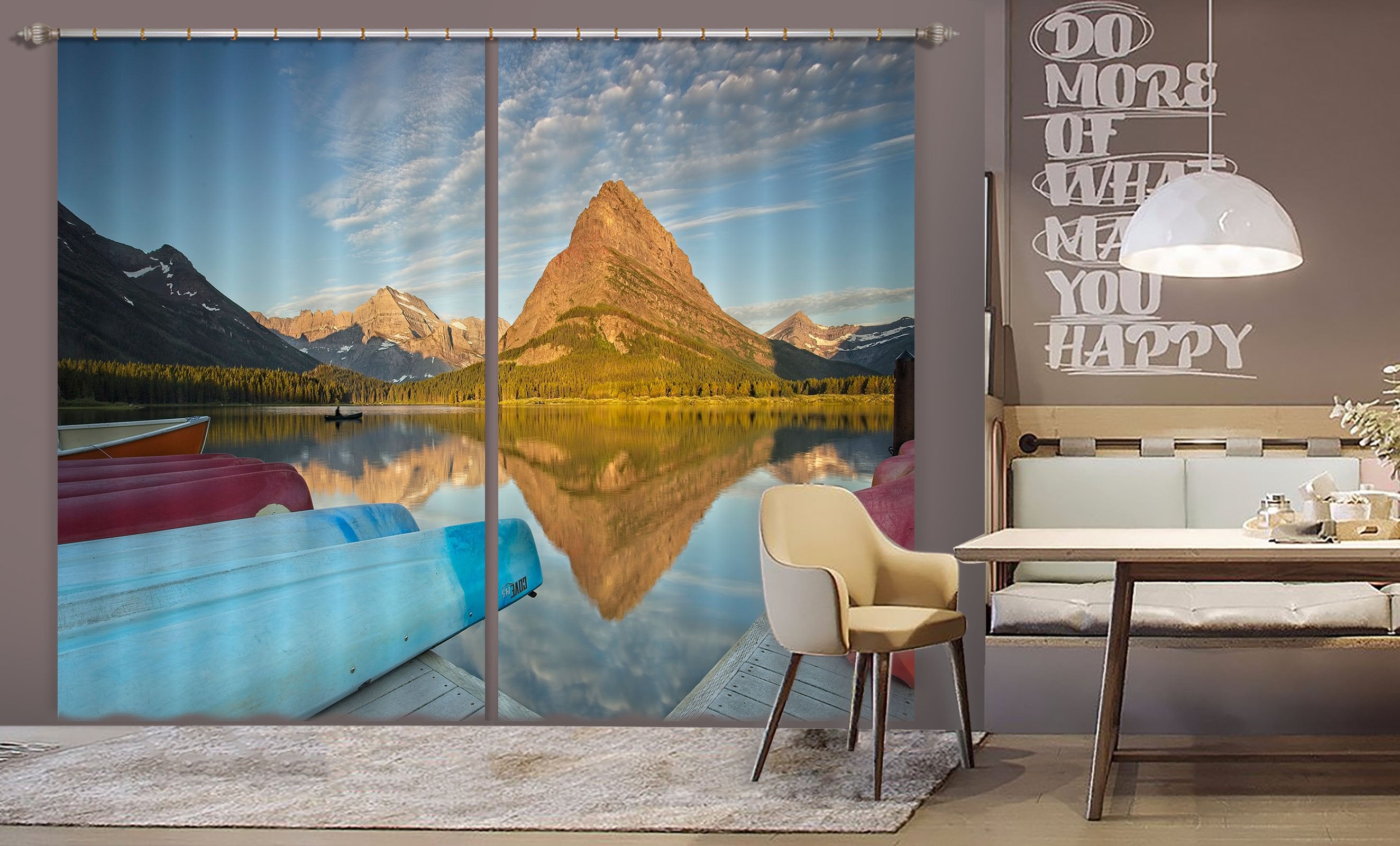 3D Alpine River 073 Kathy Barefield Curtain Curtains Drapes Wallpaper AJ Wallpaper 