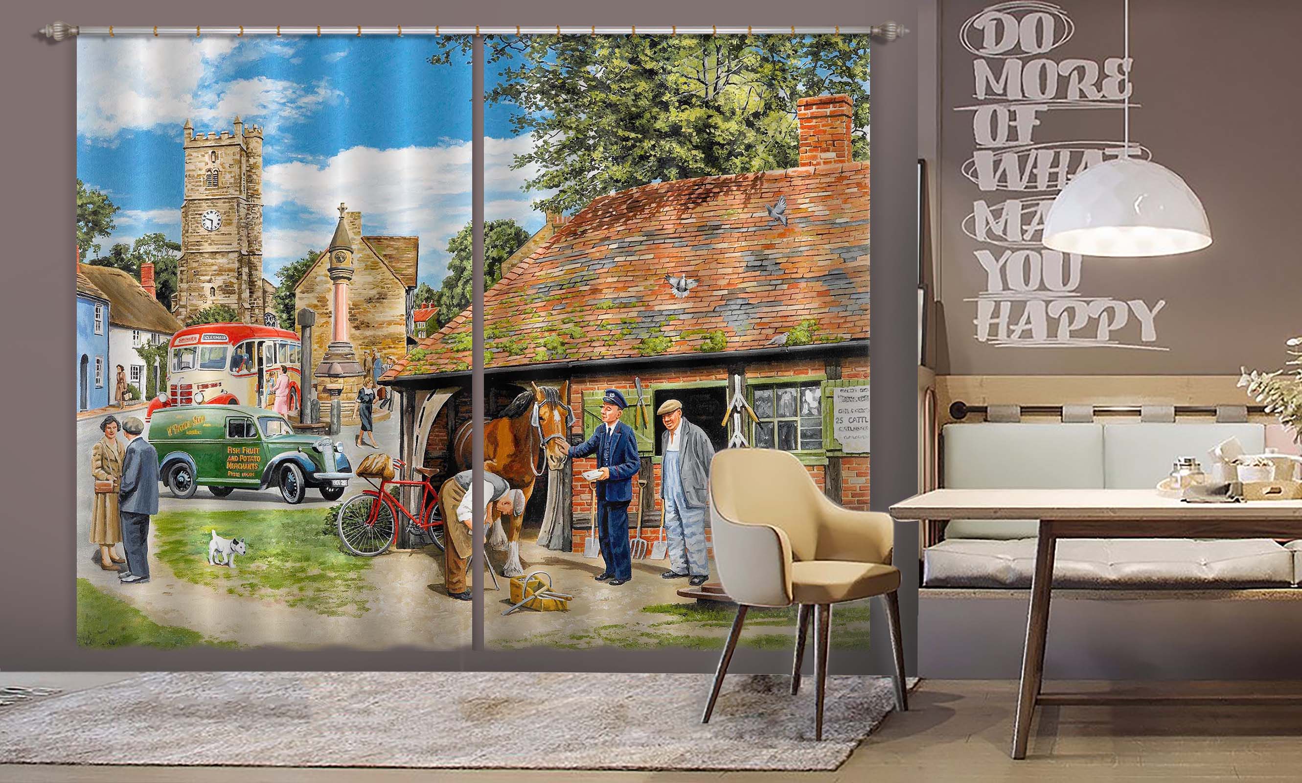 3D Letters For The Blacksmith 074 Trevor Mitchell Curtain Curtains Drapes