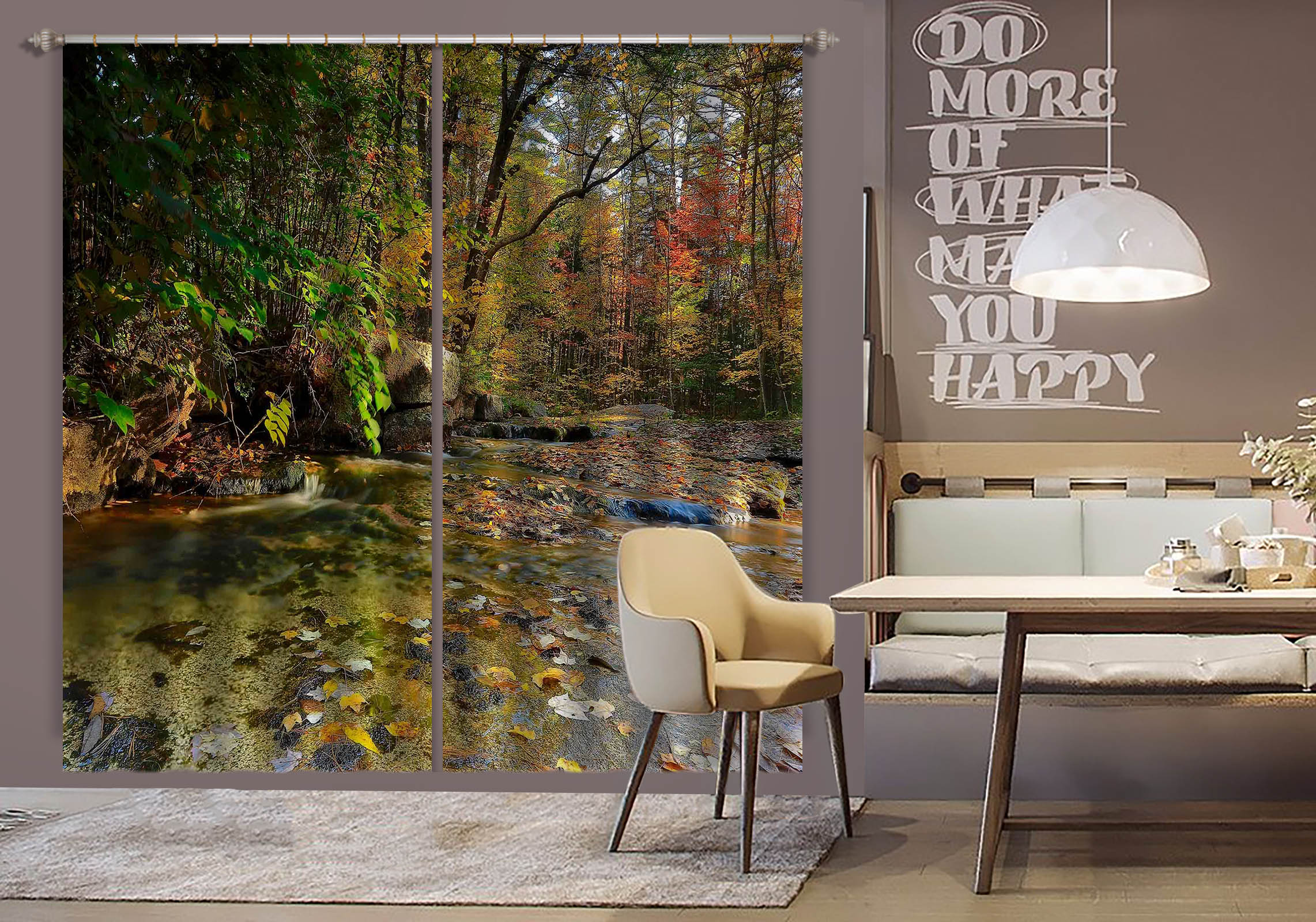 3D Woods Creek 62164 Kathy Barefield Curtain Curtains Drapes