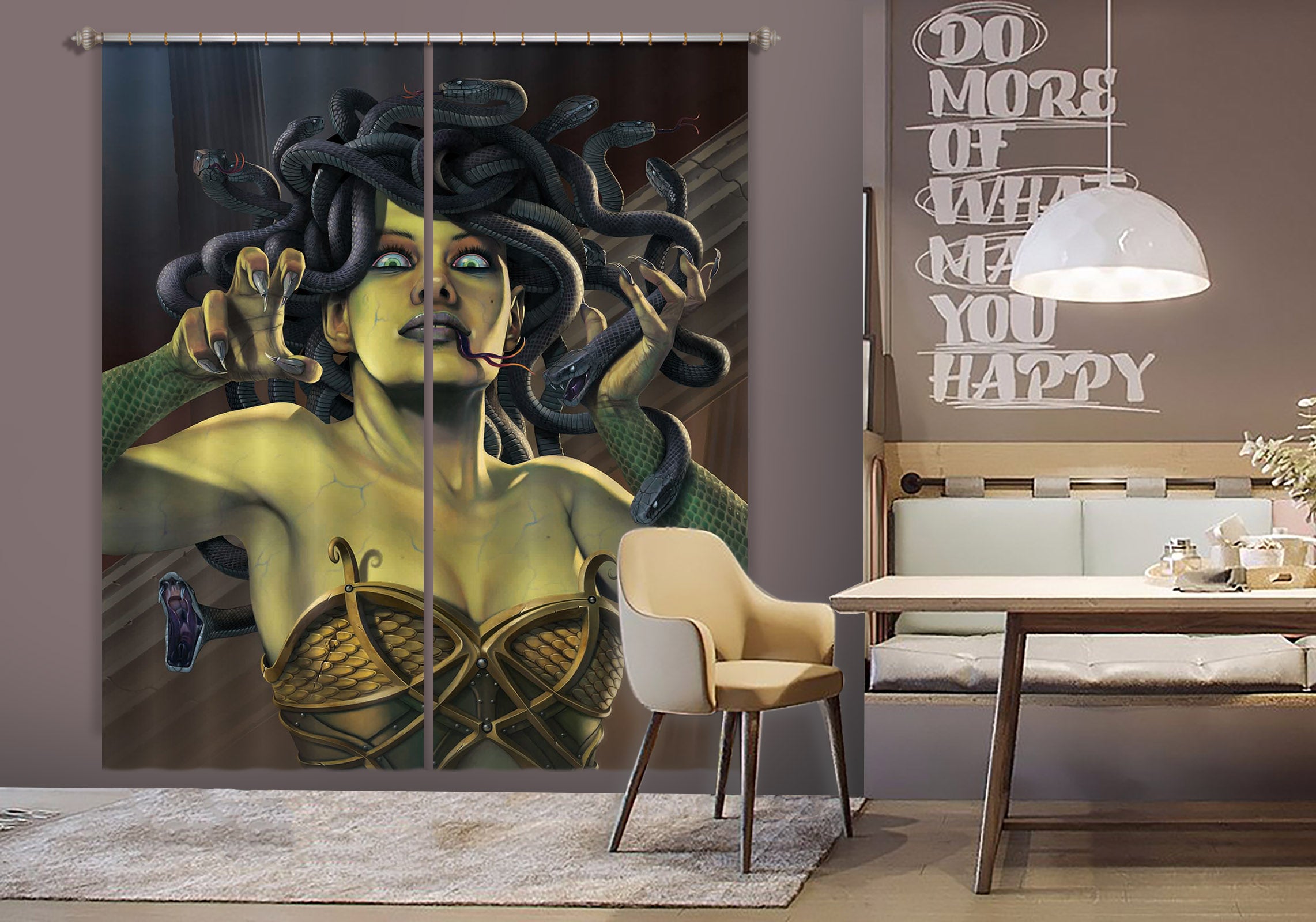 3D Medusa 051 Vincent Hie Curtain Curtains Drapes