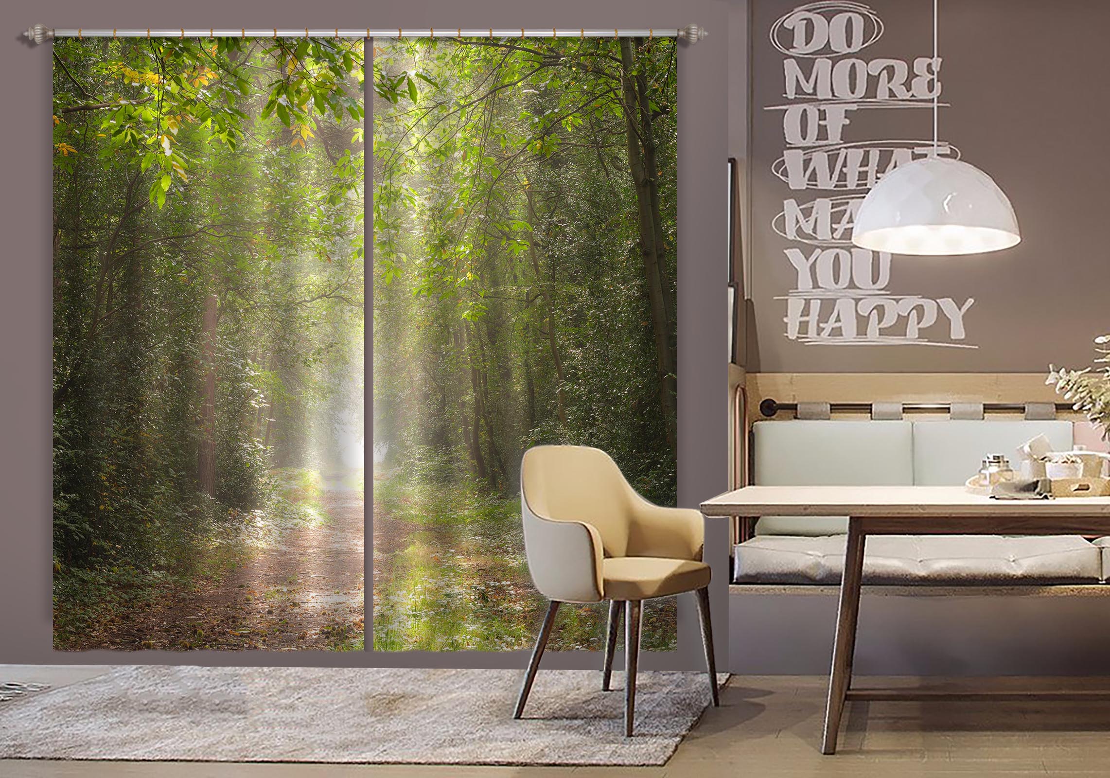 3D Sunshine Trees 6401 Assaf Frank Curtain Curtains Drapes