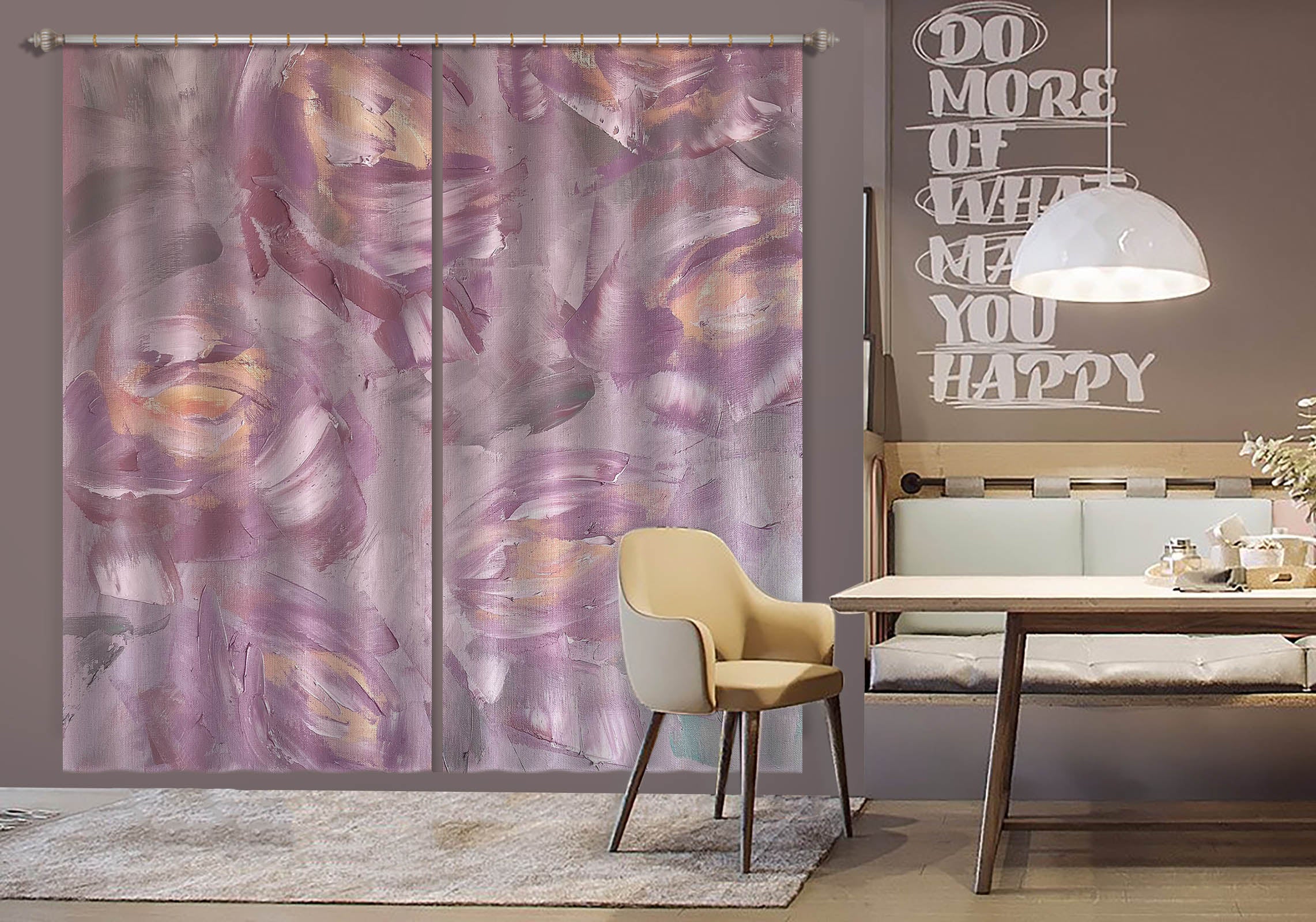 3D Purple Rose 3017 Skromova Marina Curtain Curtains Drapes