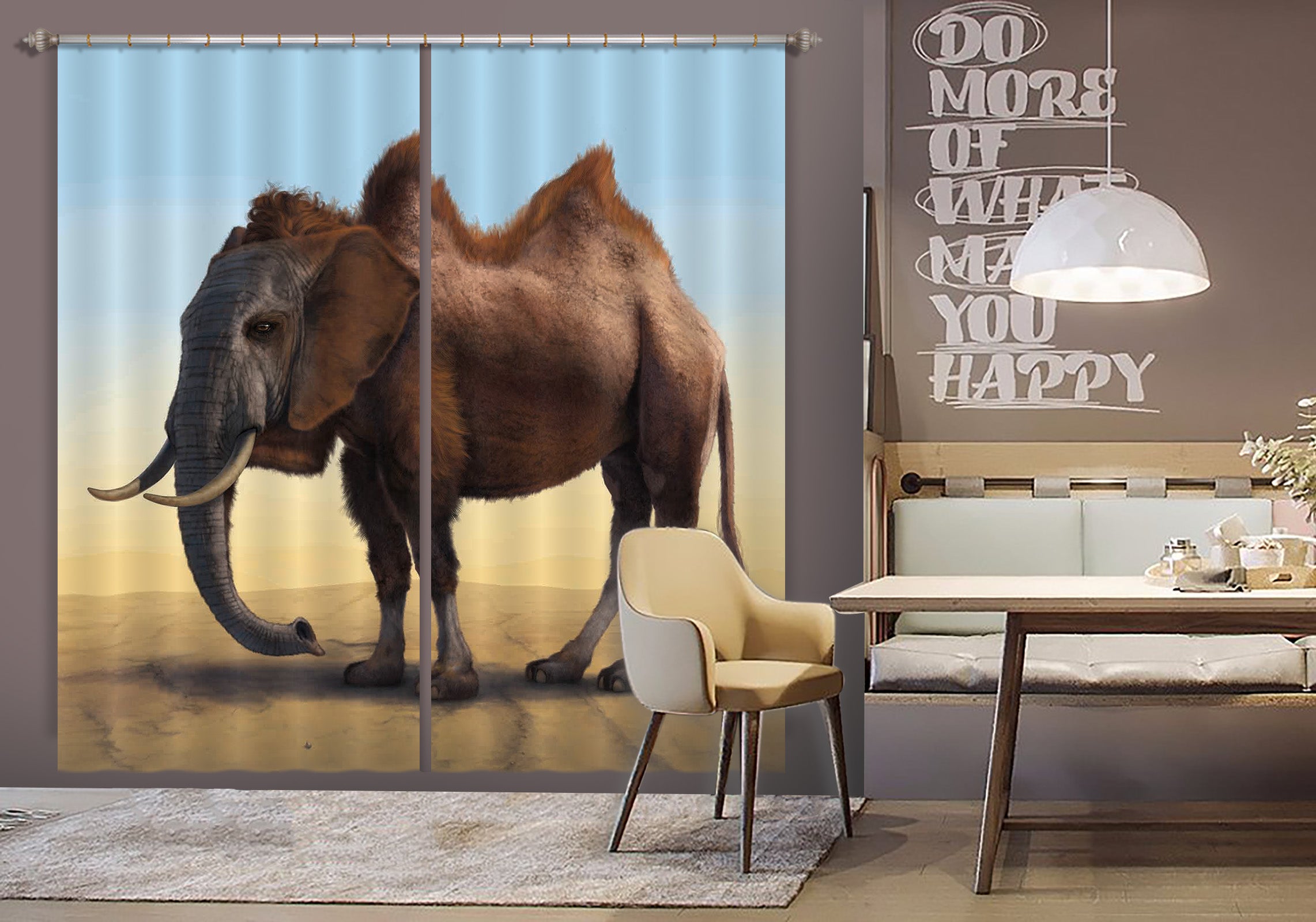 3D Camelephant 016 Vincent Hie Curtain Curtains Drapes