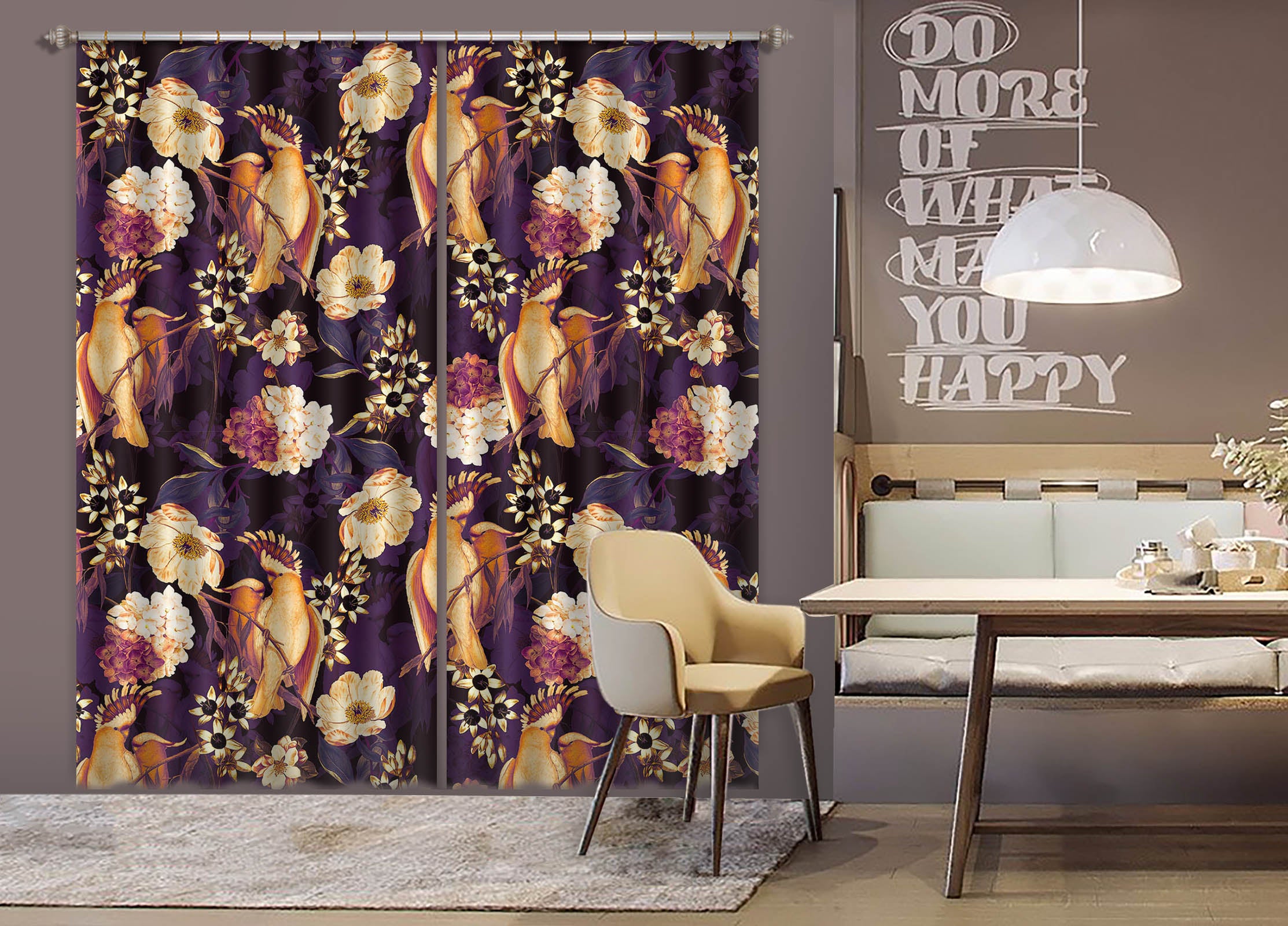 3D Rose Bloom 115 Uta Naumann Curtain Curtains Drapes