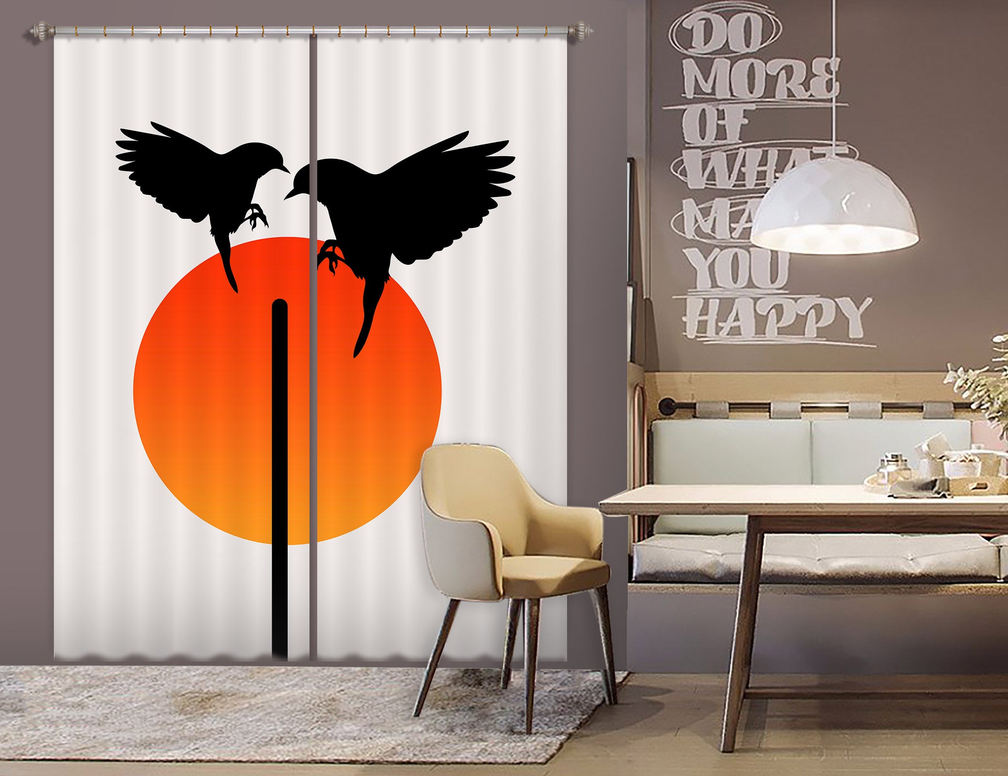 3D Magpie Wings 1131 Boris Draschoff Curtain Curtains Drapes