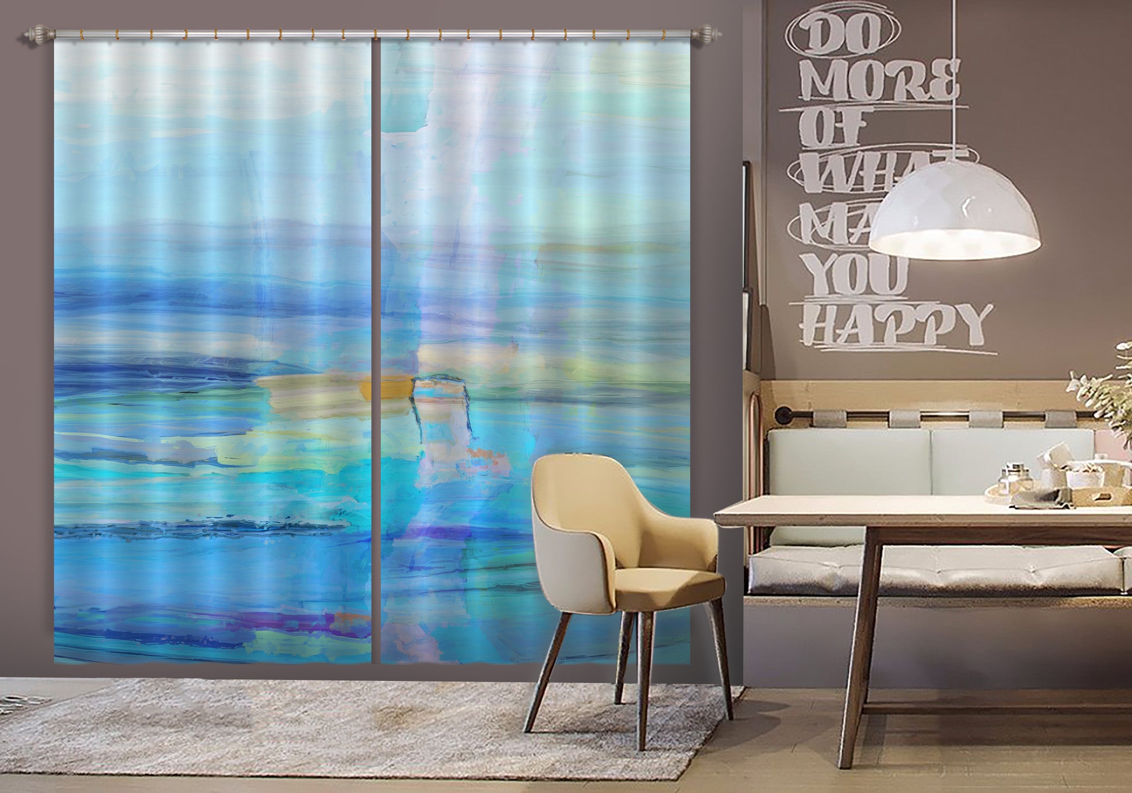 3D Blue Sea 045 Michael Tienhaara Curtain Curtains Drapes