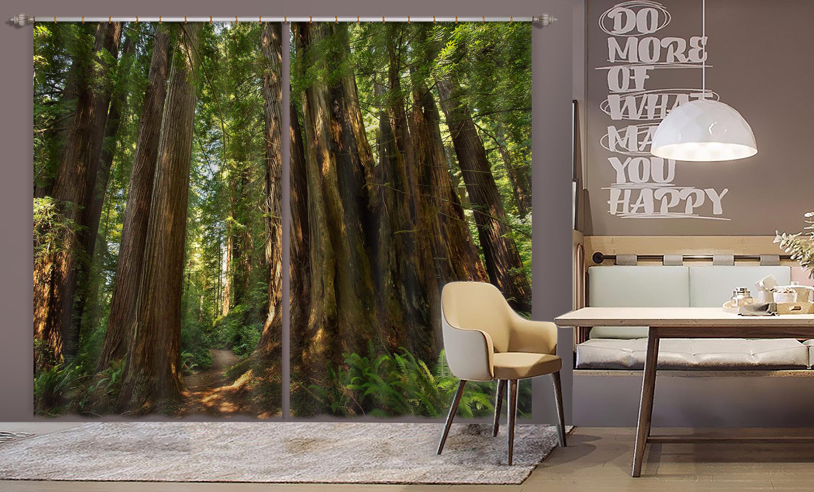 3D Old Forest 066 Kathy Barefield Curtain Curtains Drapes