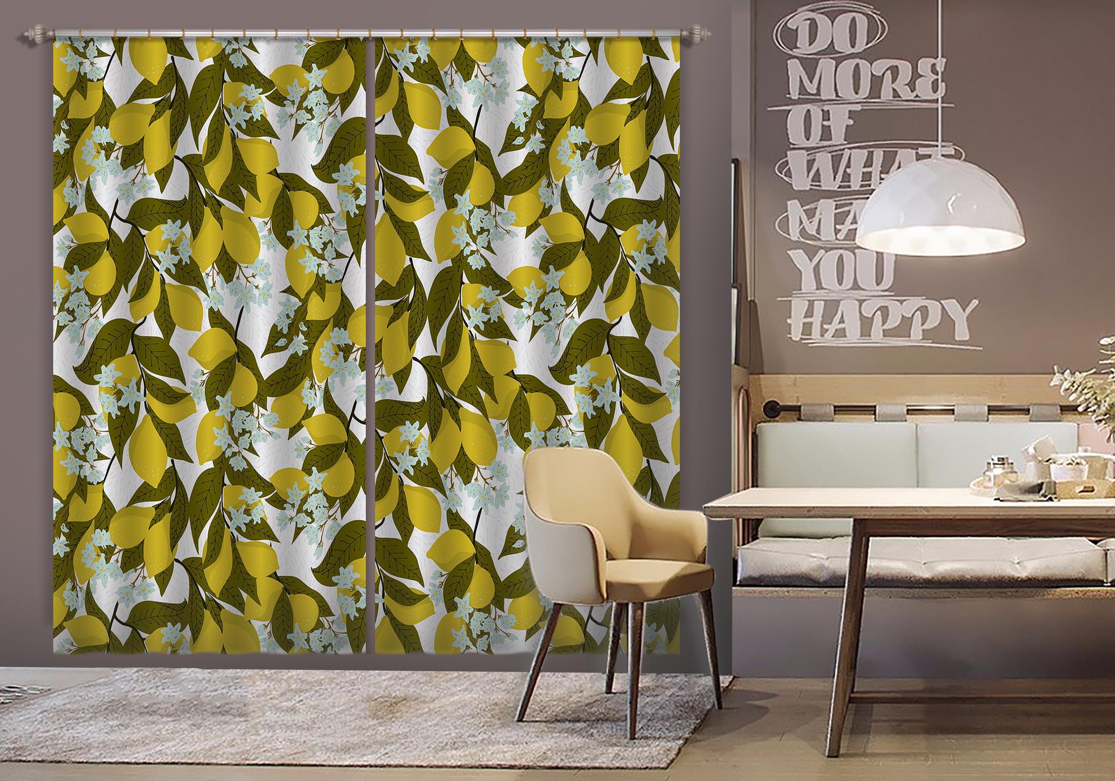 3D Blue Flowers Leaves 11193 Kashmira Jayaprakash Curtain Curtains Drapes