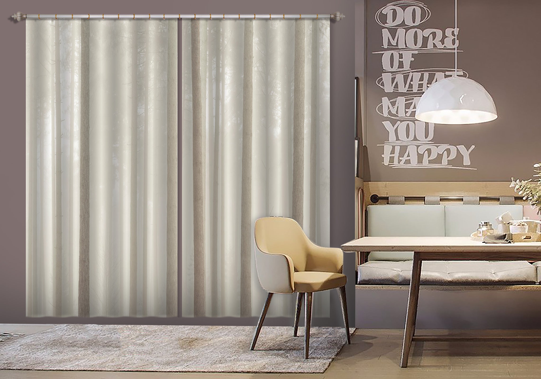 3D Forest Trunk 6586 Assaf Frank Curtain Curtains Drapes