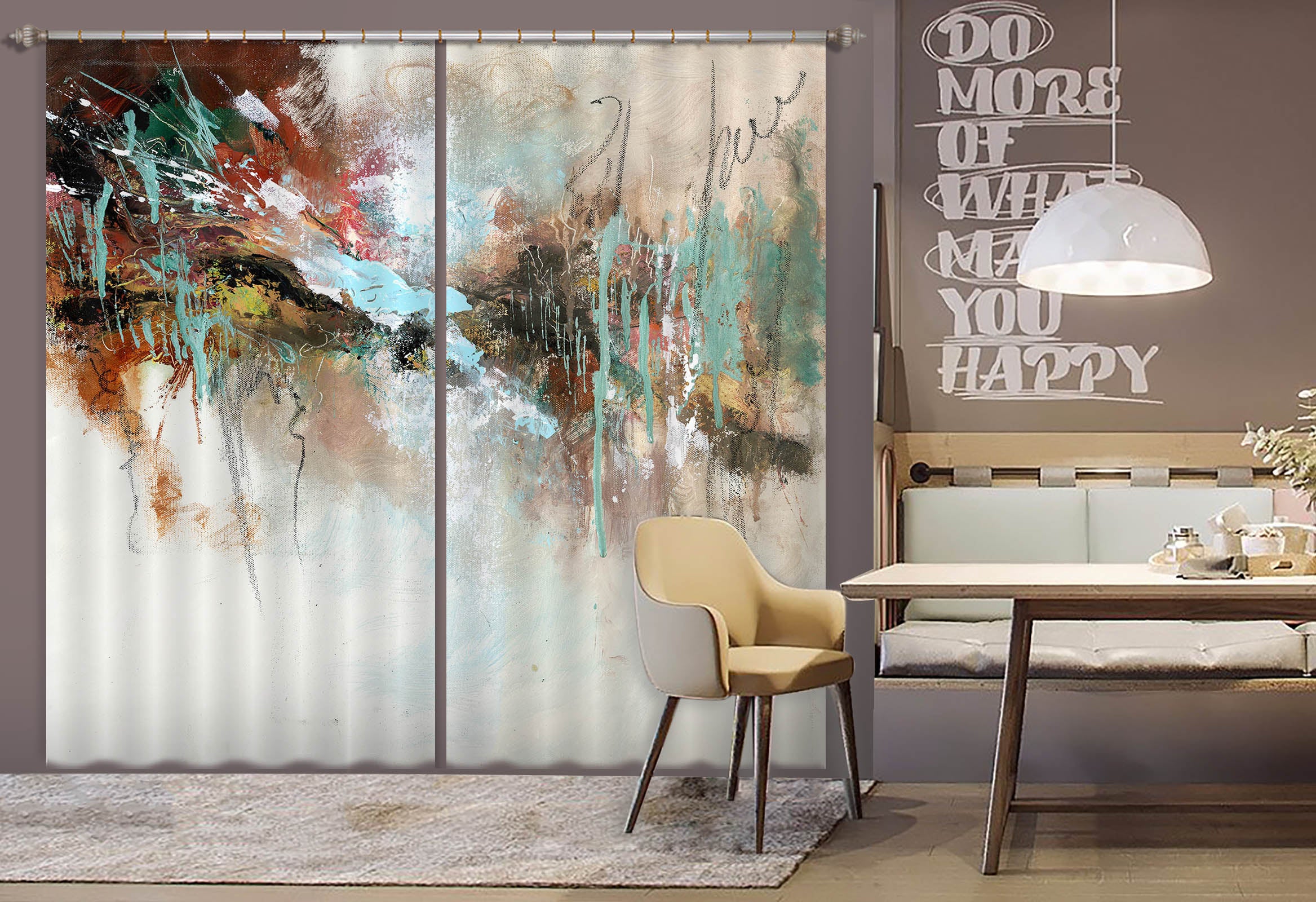 3D Seaside City 008 Anne Farrall Doyle Curtain Curtains Drapes