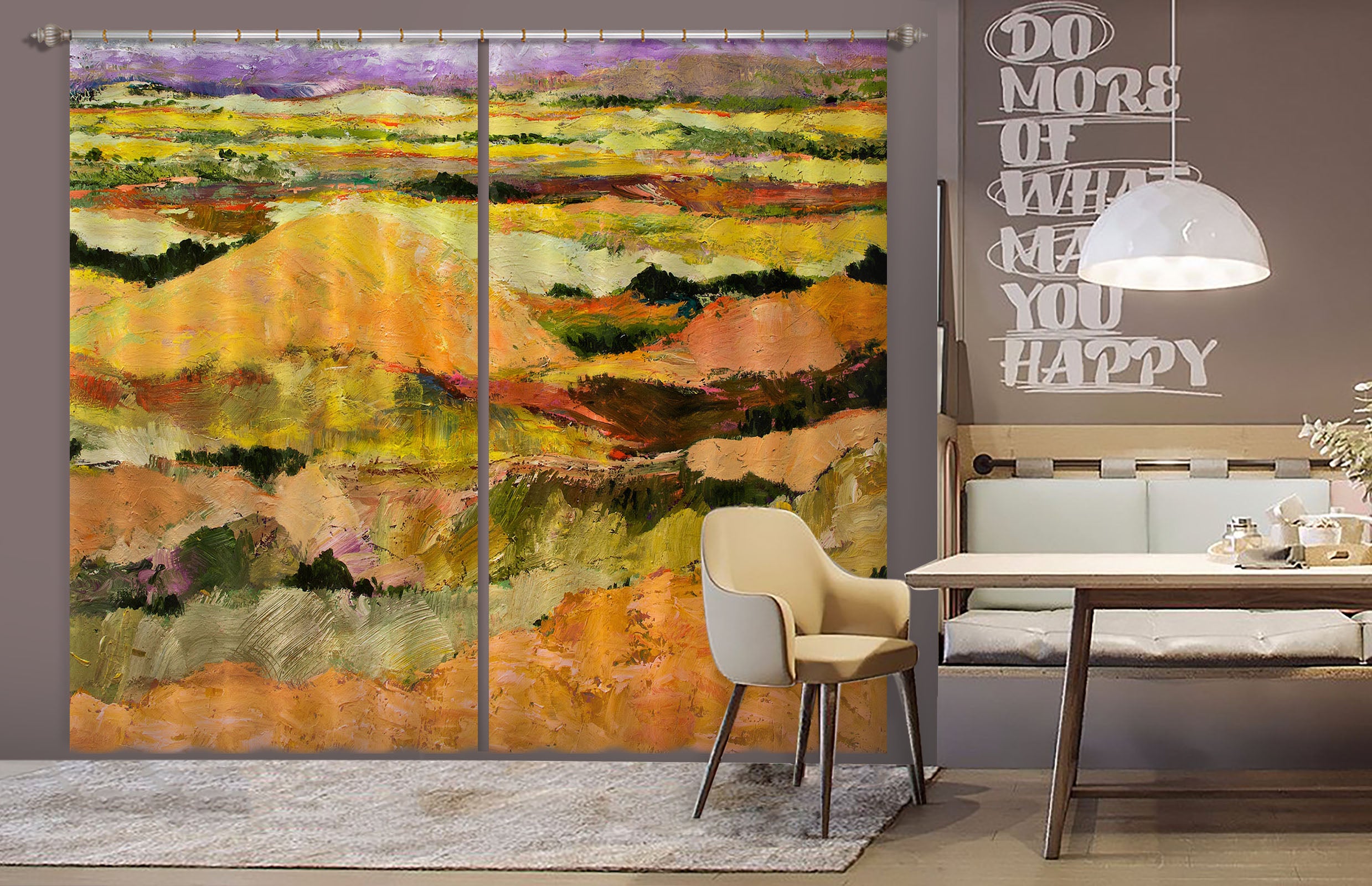 3D Golden Field 110 Allan P. Friedlander Curtain Curtains Drapes