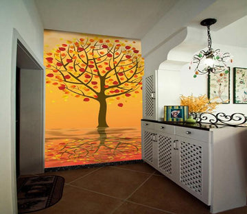 3D Large modern red tree Wallpaper AJ Wallpaper 1 