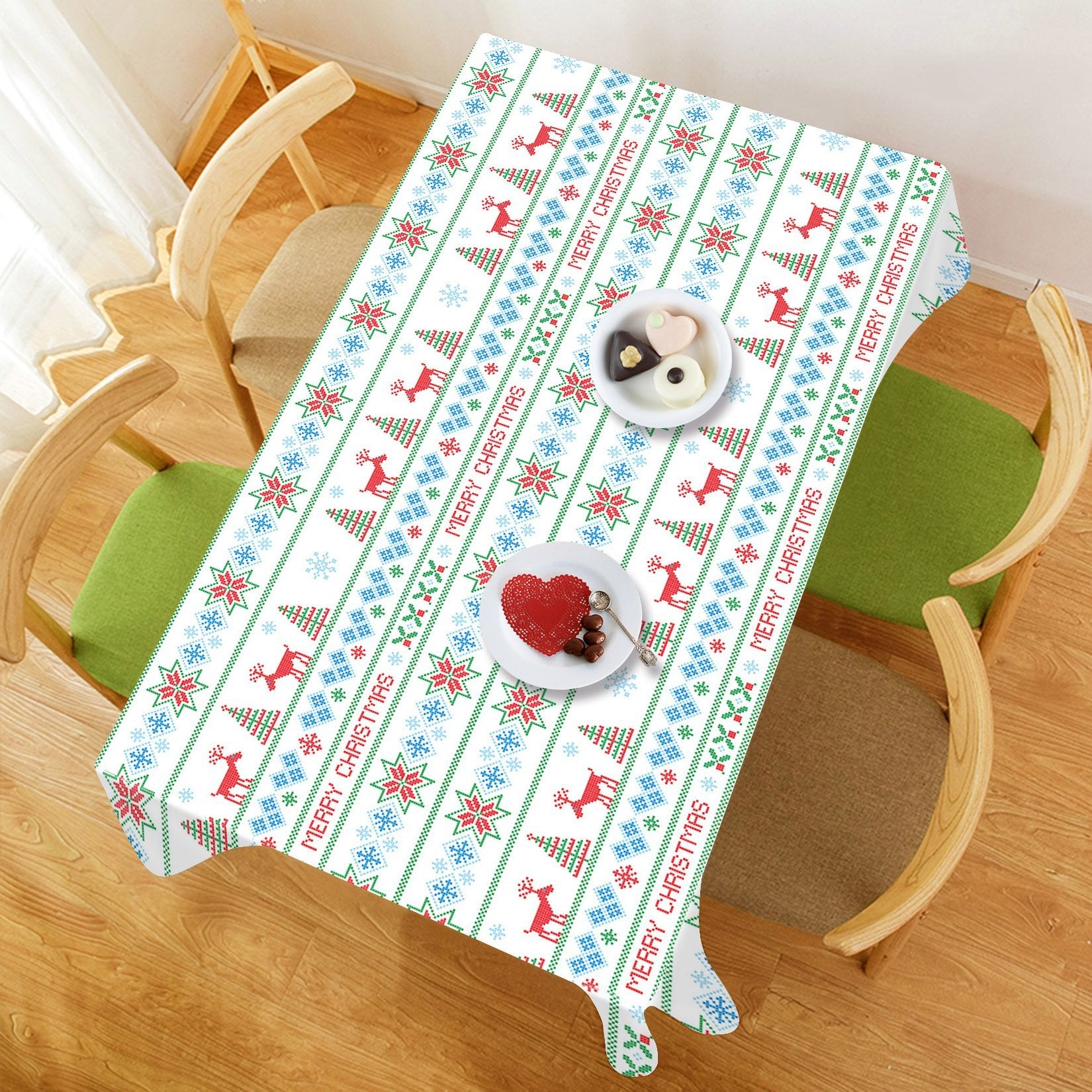 3D Cross Stitch Snowflake 7 Tablecloths Tablecloths AJ Creativity Home 