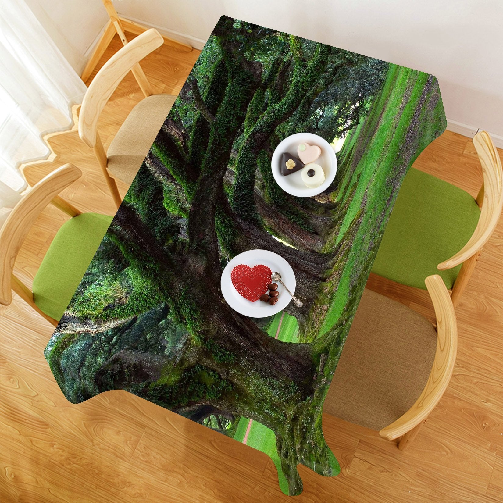 3D Grassland Green Trees 108 Tablecloths Wallpaper AJ Wallpaper 