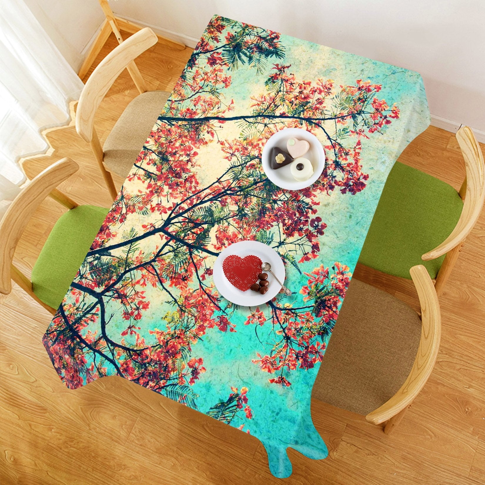 3D Tree Flowers Branches 257 Tablecloths Wallpaper AJ Wallpaper 