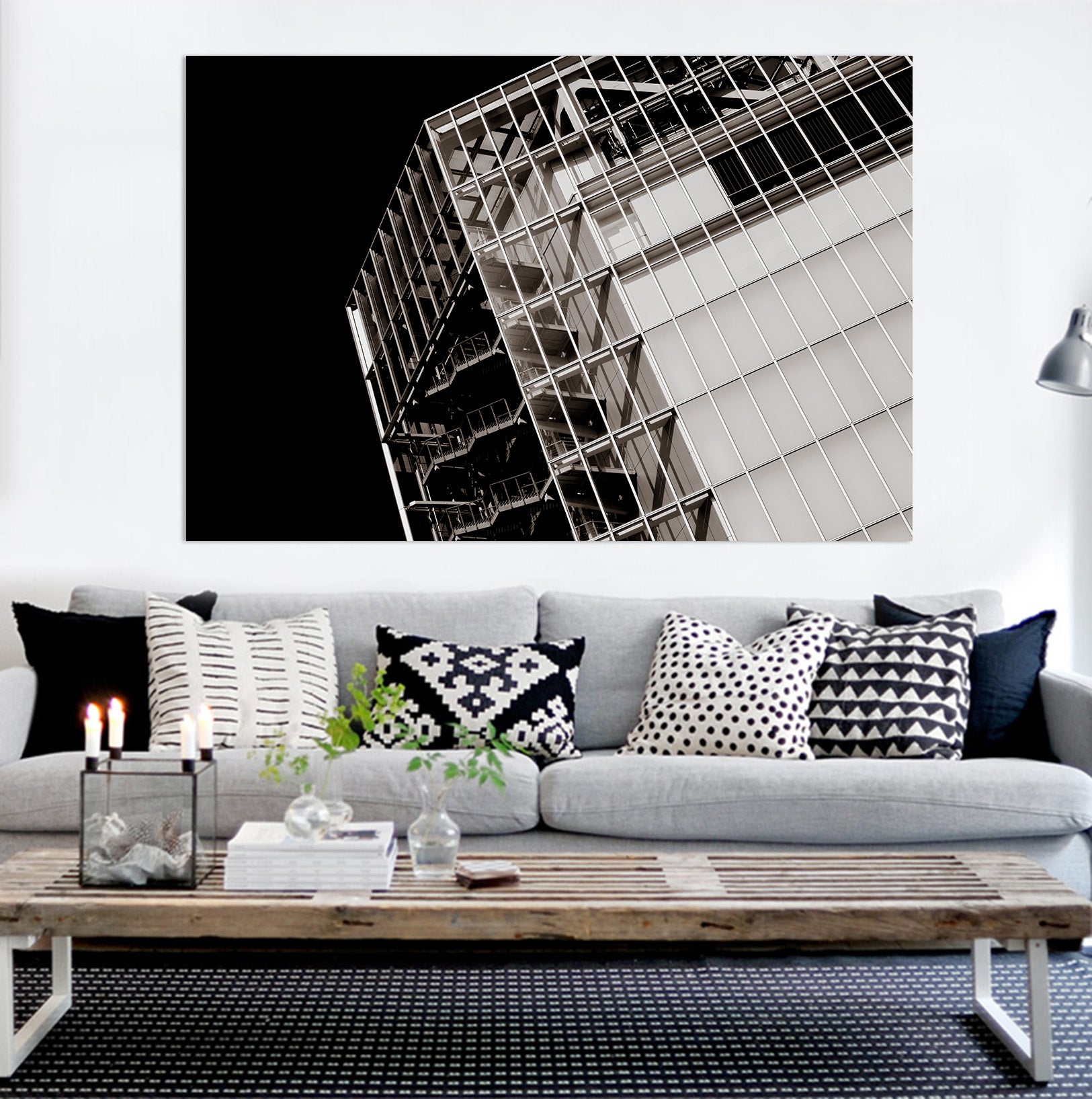 3D White Building 014 Noirblanc777 Wall Sticker