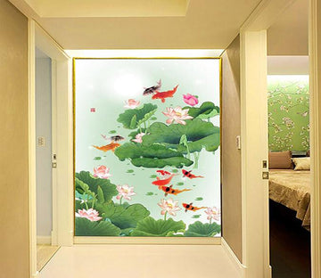 3D Flowers fish natural Wallpaper AJ Wallpaper 1 