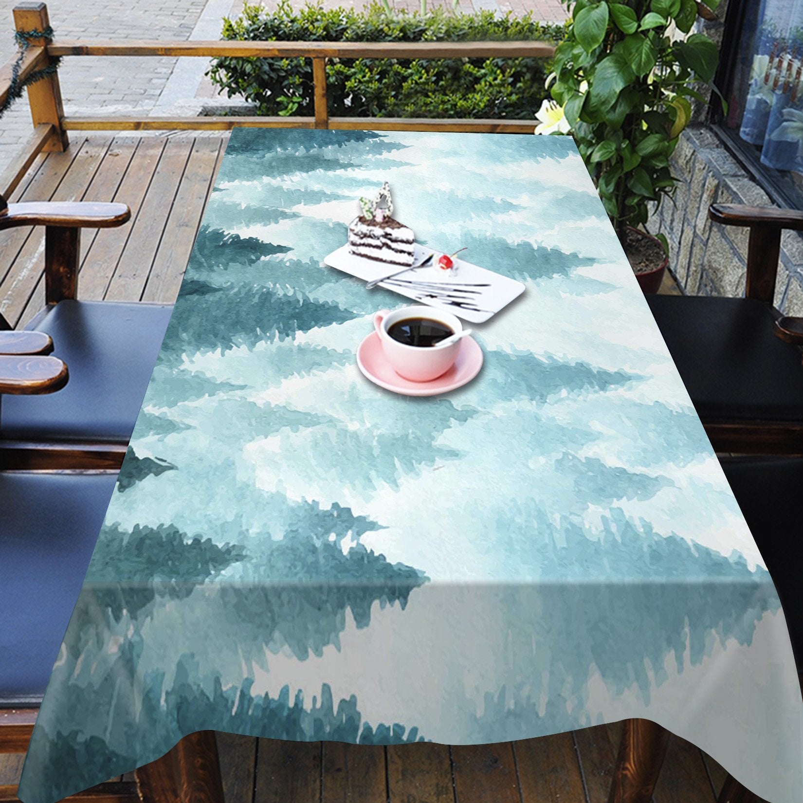 3D Hazy Forest 549 Tablecloths Wallpaper AJ Wallpaper 